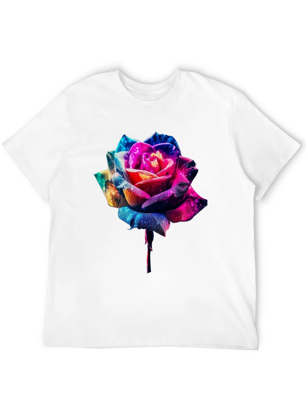 Galaxy Rose Graphic Tee - Black