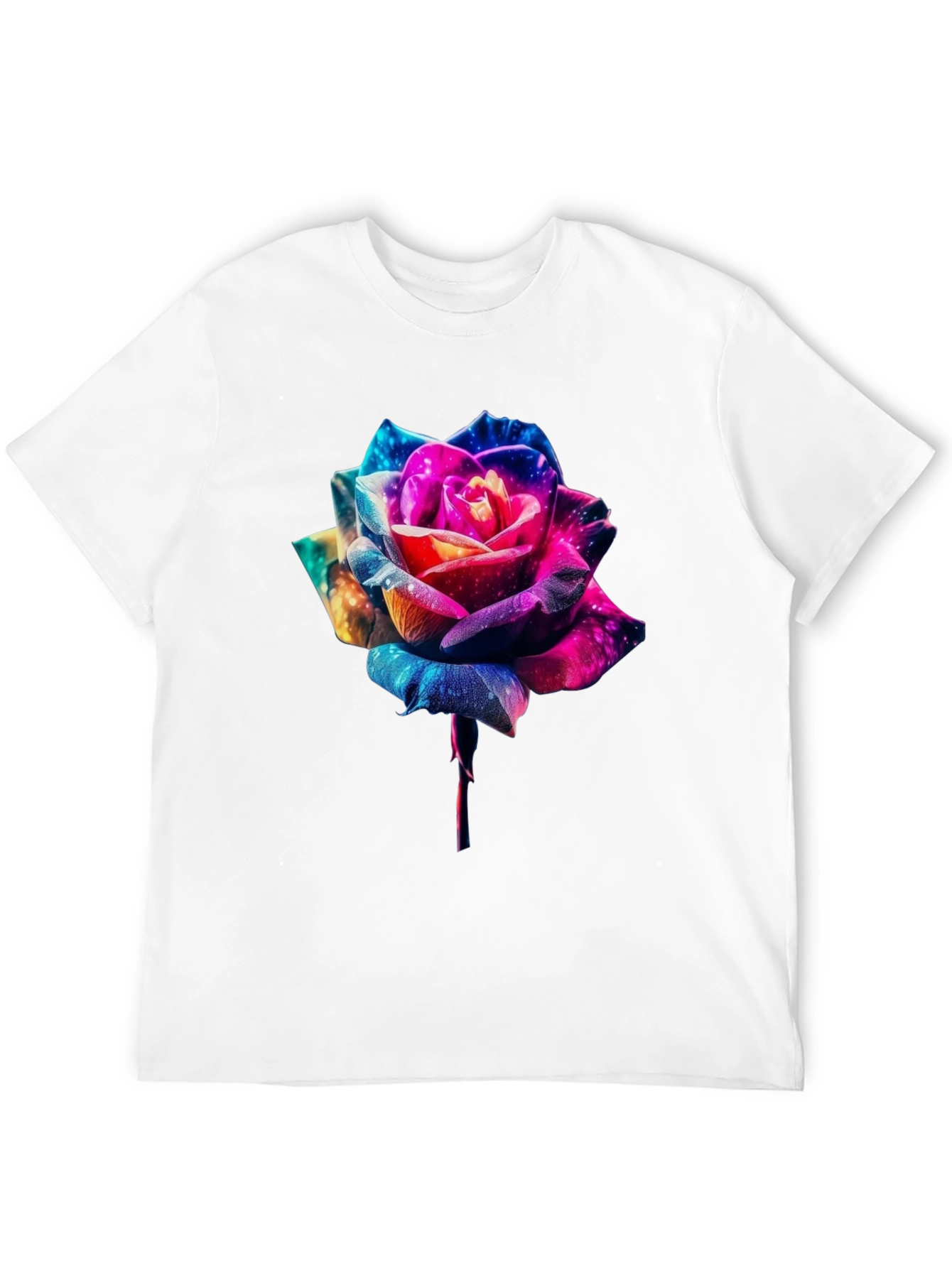Galaxy Rose Graphic Tee - Black