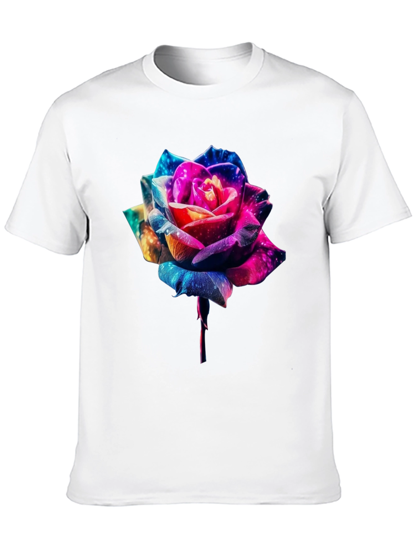 Galaxy Rose Graphic Tee - Black
