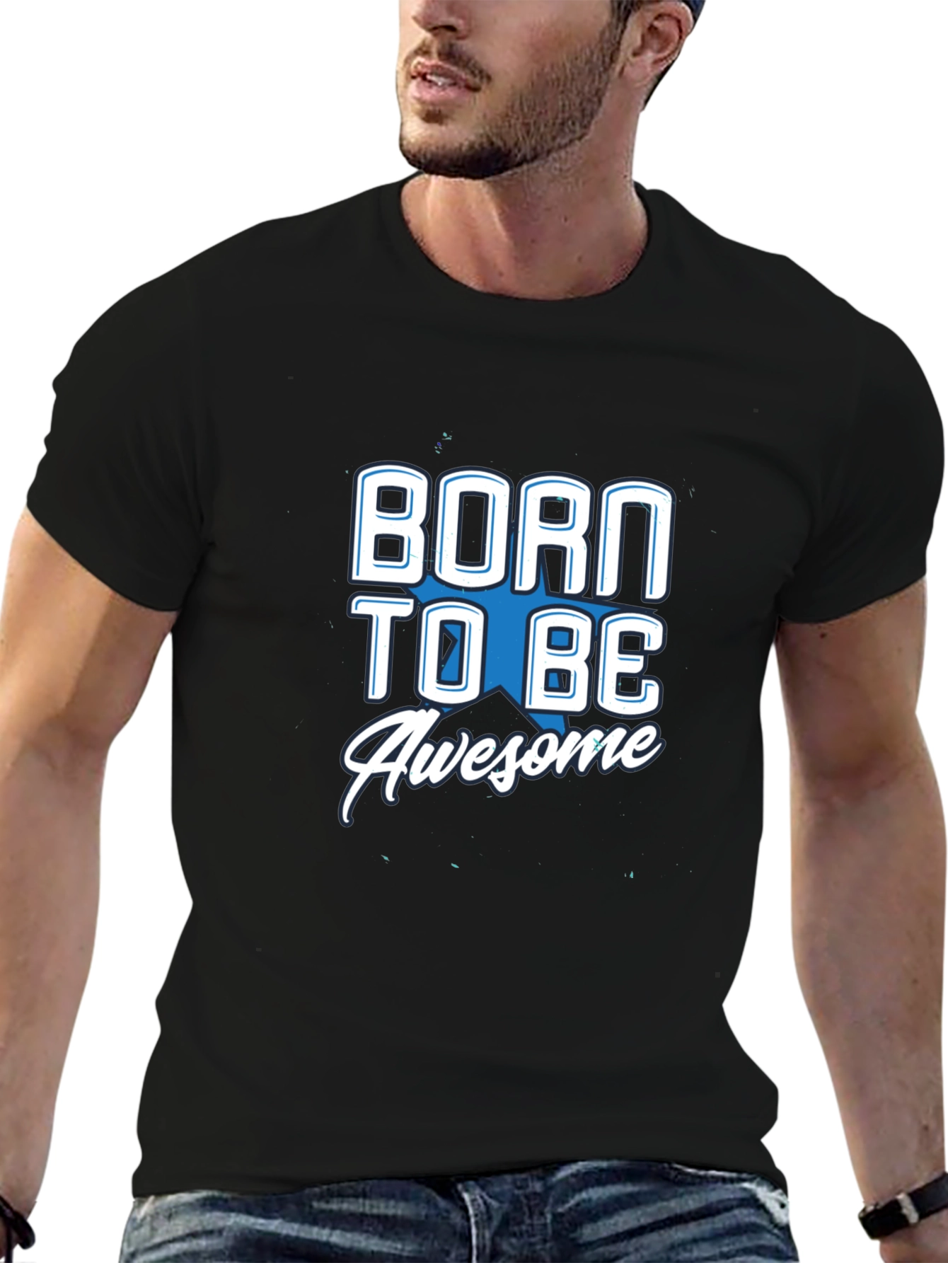 Born To Be Awesome Black T-Shirt