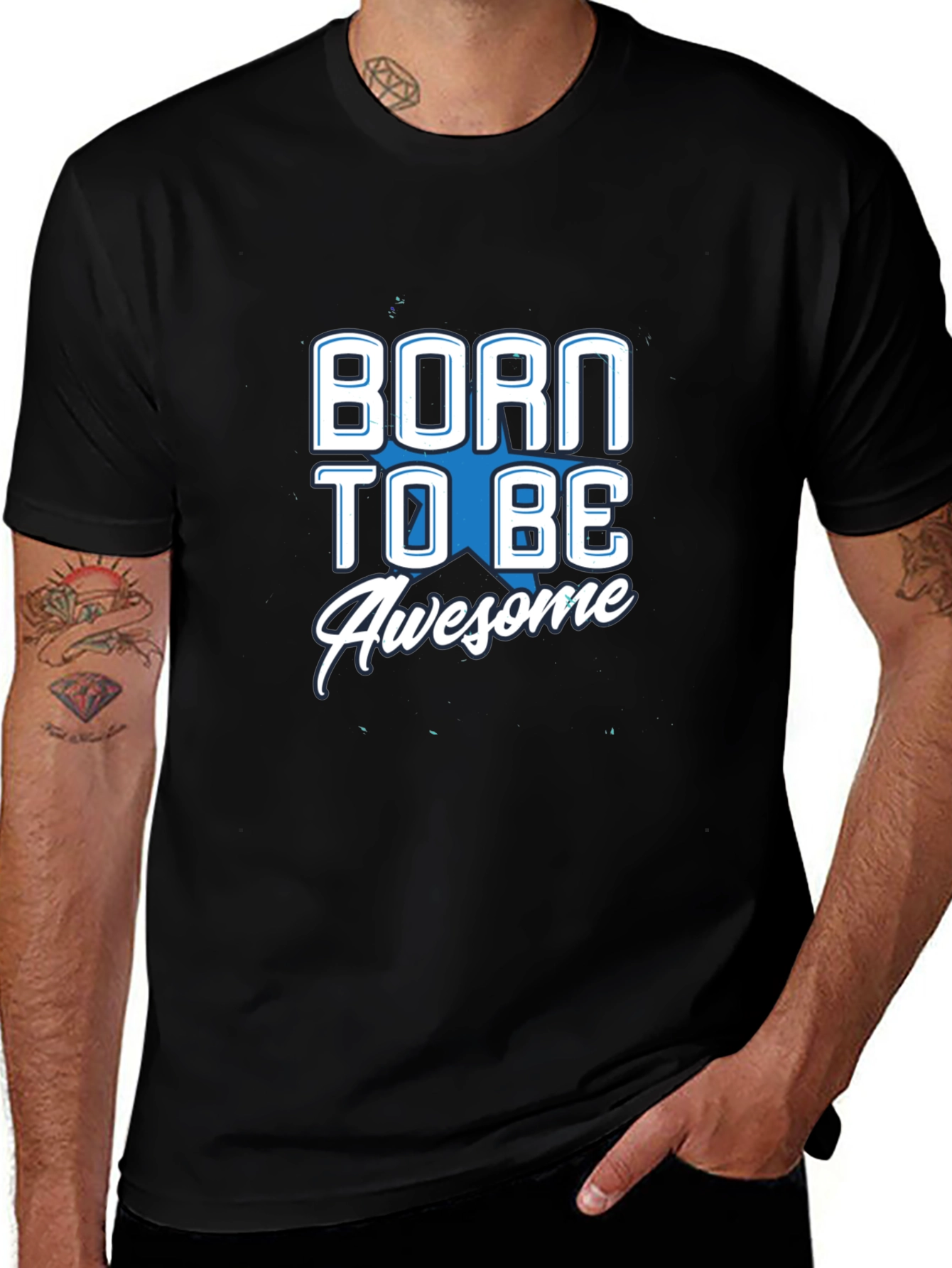 Born To Be Awesome Black T-Shirt