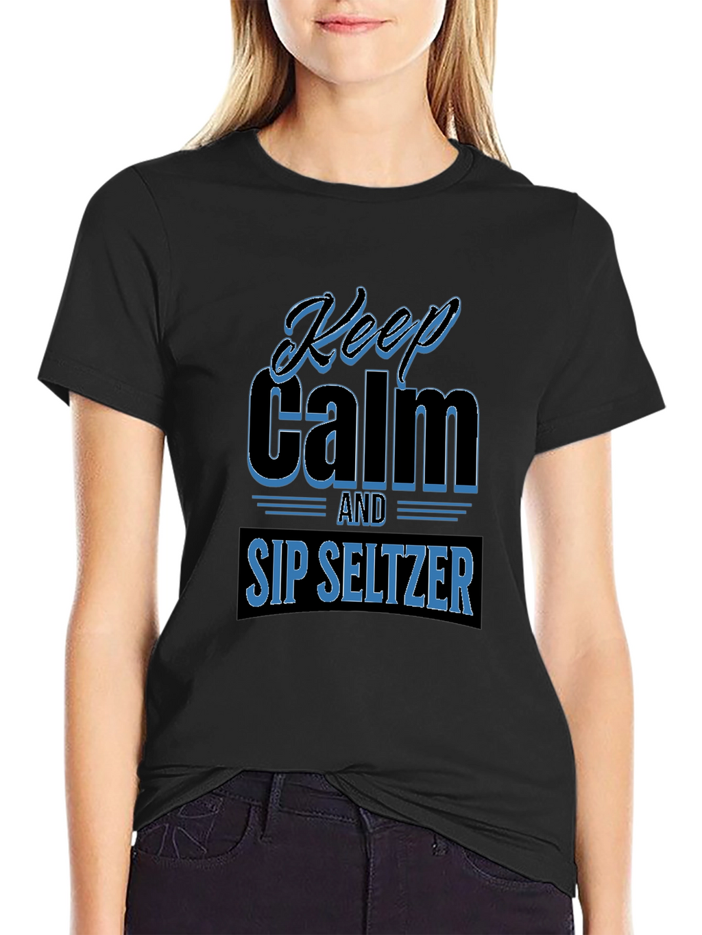 Keep Calm Sip Seltzer Graphic T-Shirt