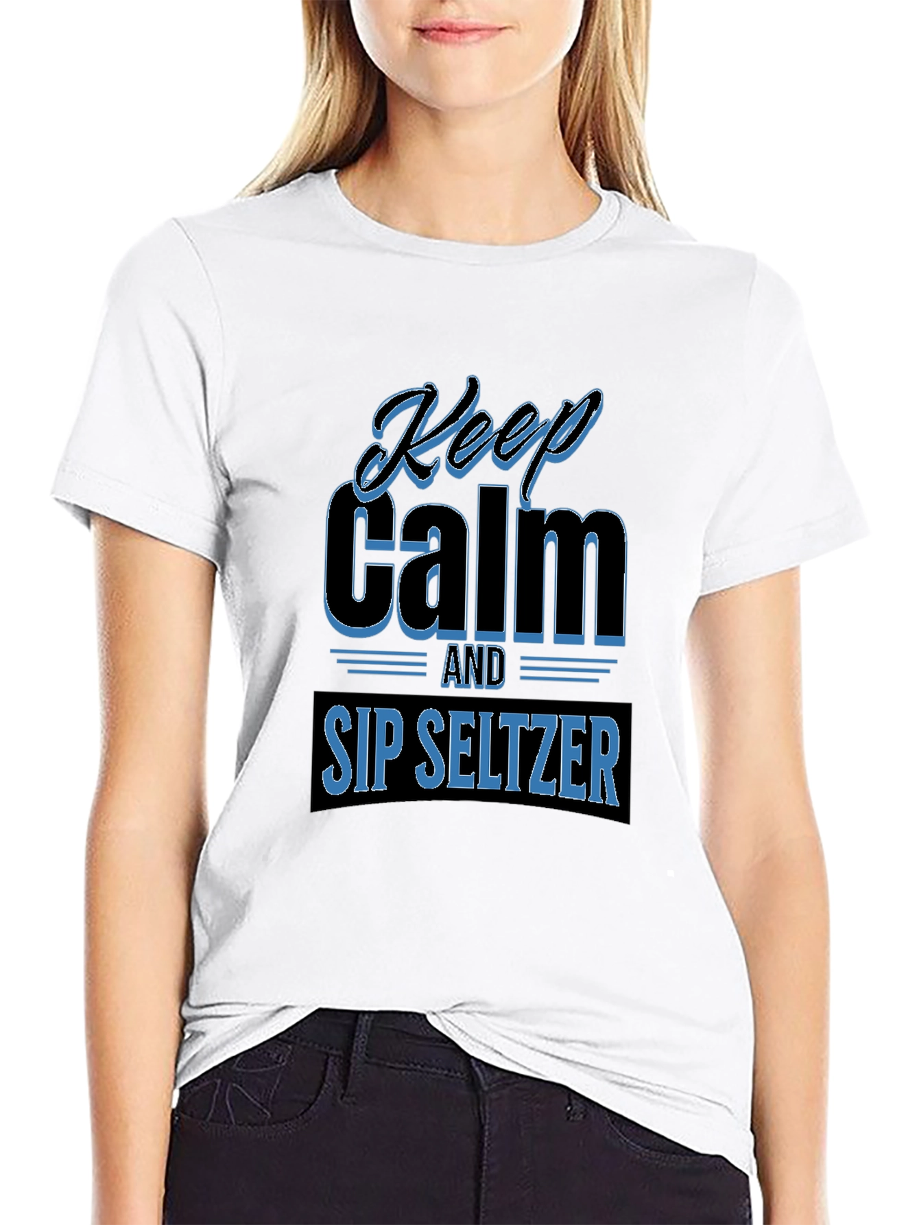Keep Calm Sip Seltzer Graphic T-Shirt