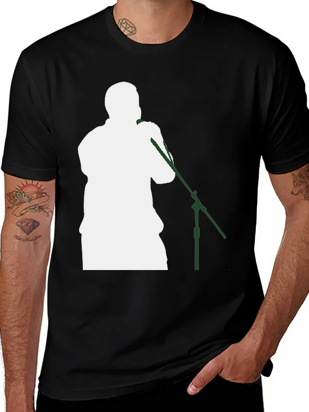 Singer Silhouette T-Shirt - Black