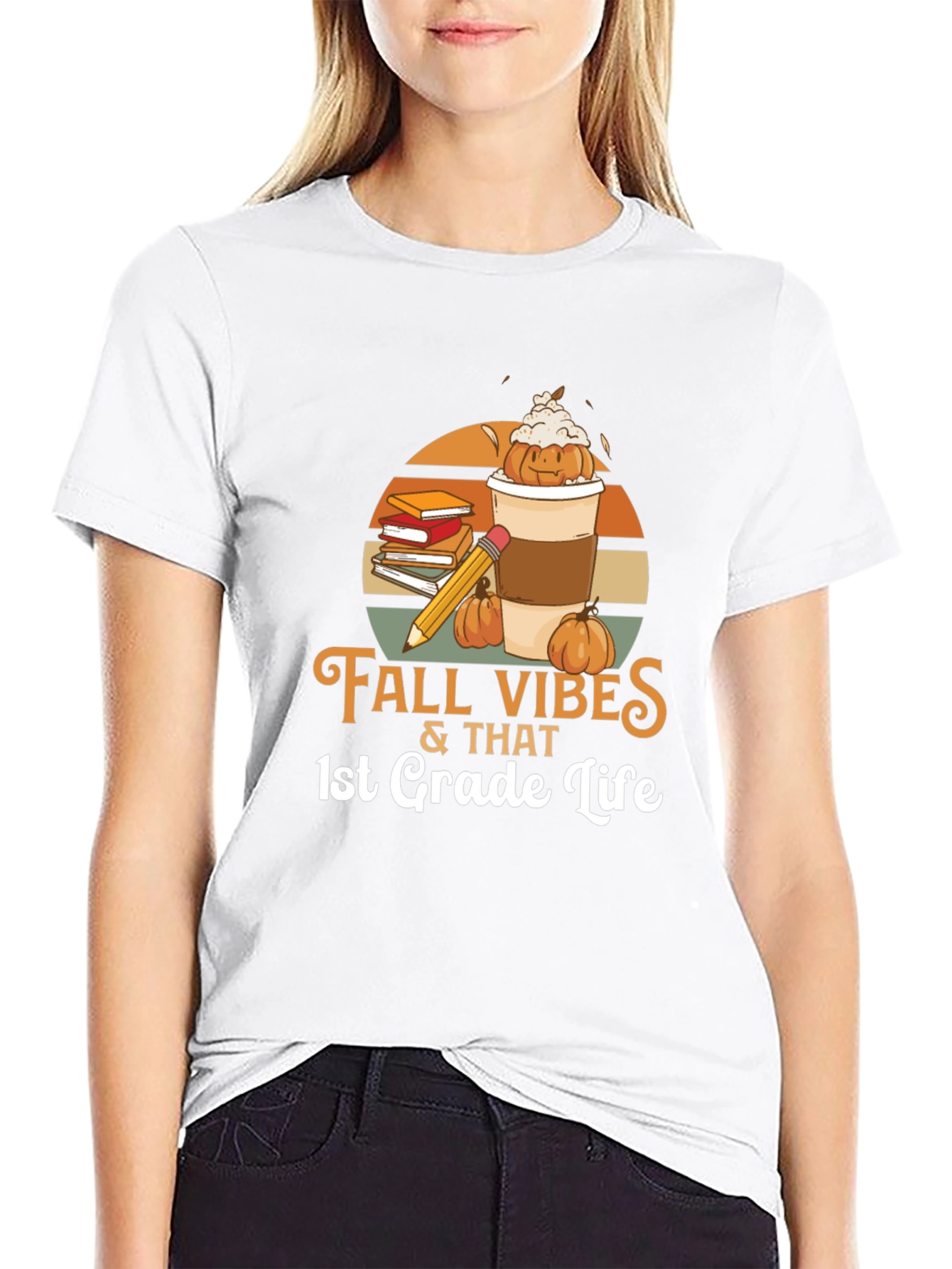Fall Vibes 1st Grade Teacher T-Shirt