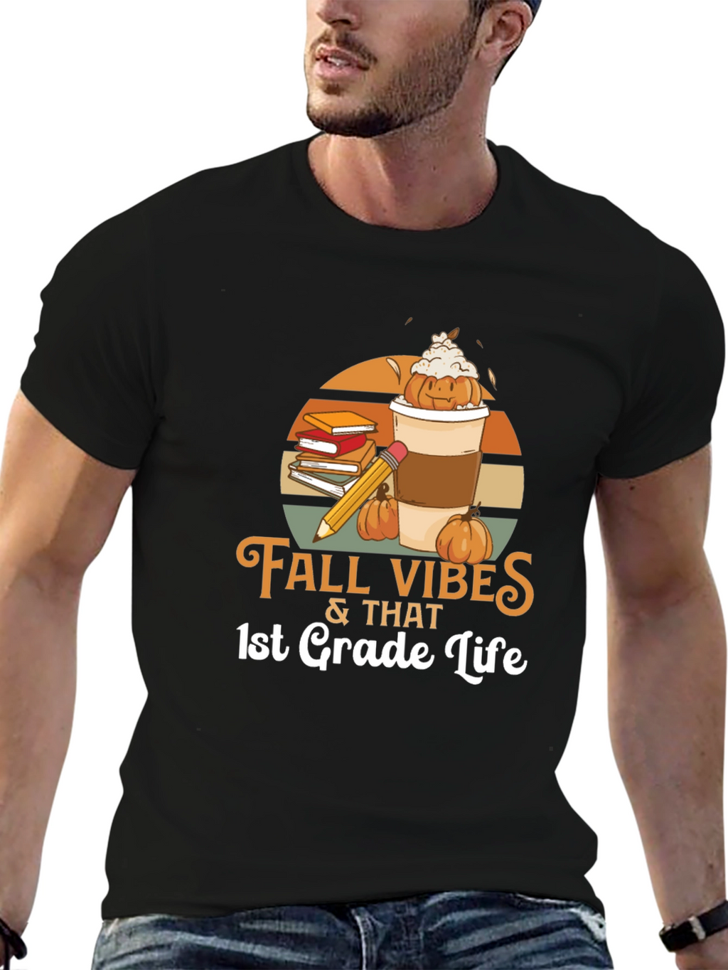 Fall Vibes 1st Grade Teacher T-Shirt