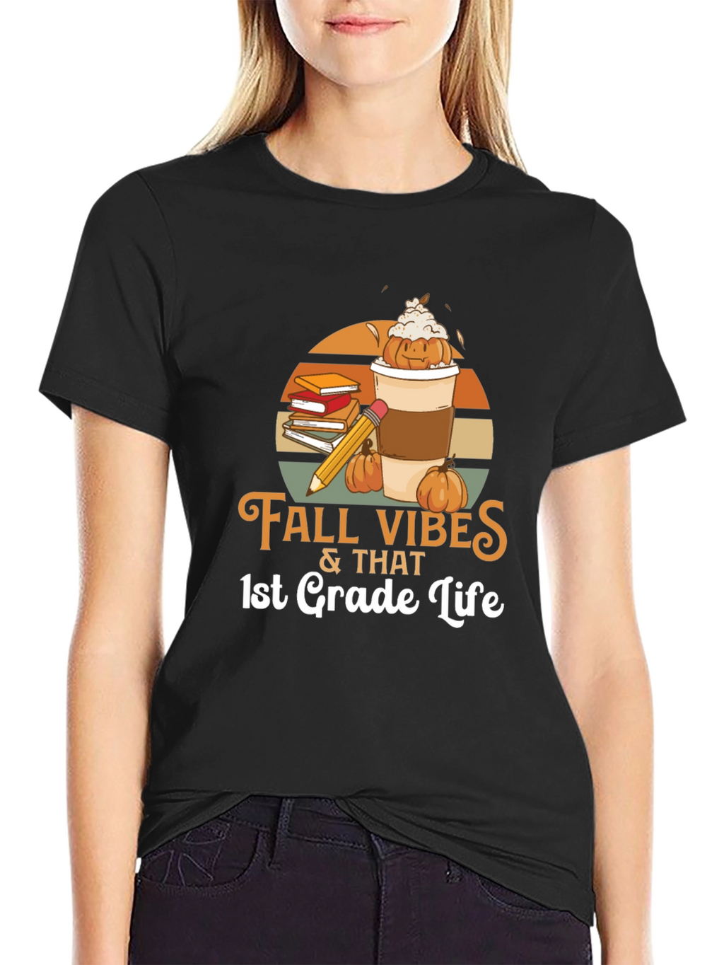 Fall Vibes 1st Grade Teacher T-Shirt