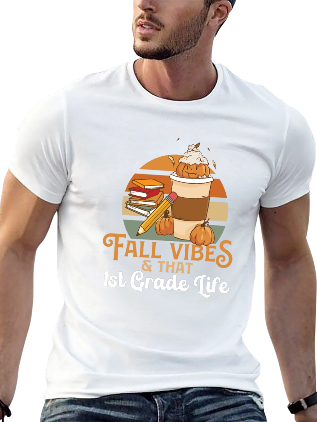 Fall Vibes 1st Grade Teacher T-Shirt
