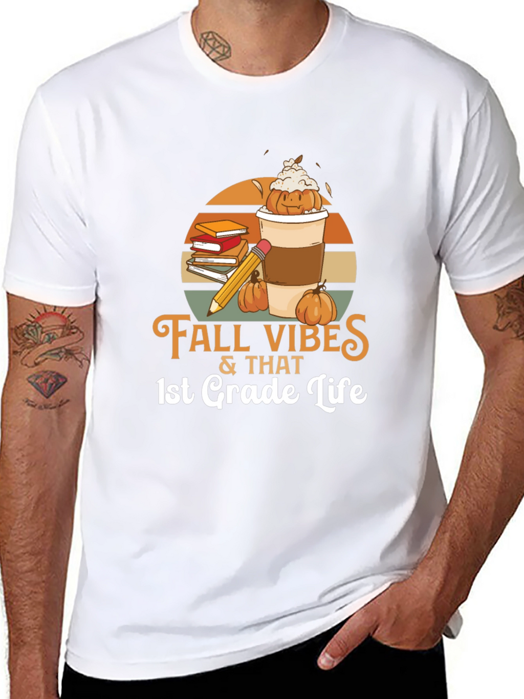 Fall Vibes 1st Grade Teacher T-Shirt