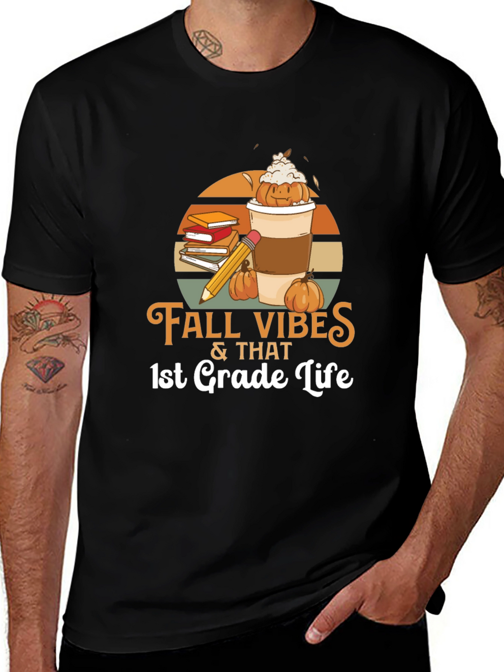 Fall Vibes 1st Grade Teacher T-Shirt