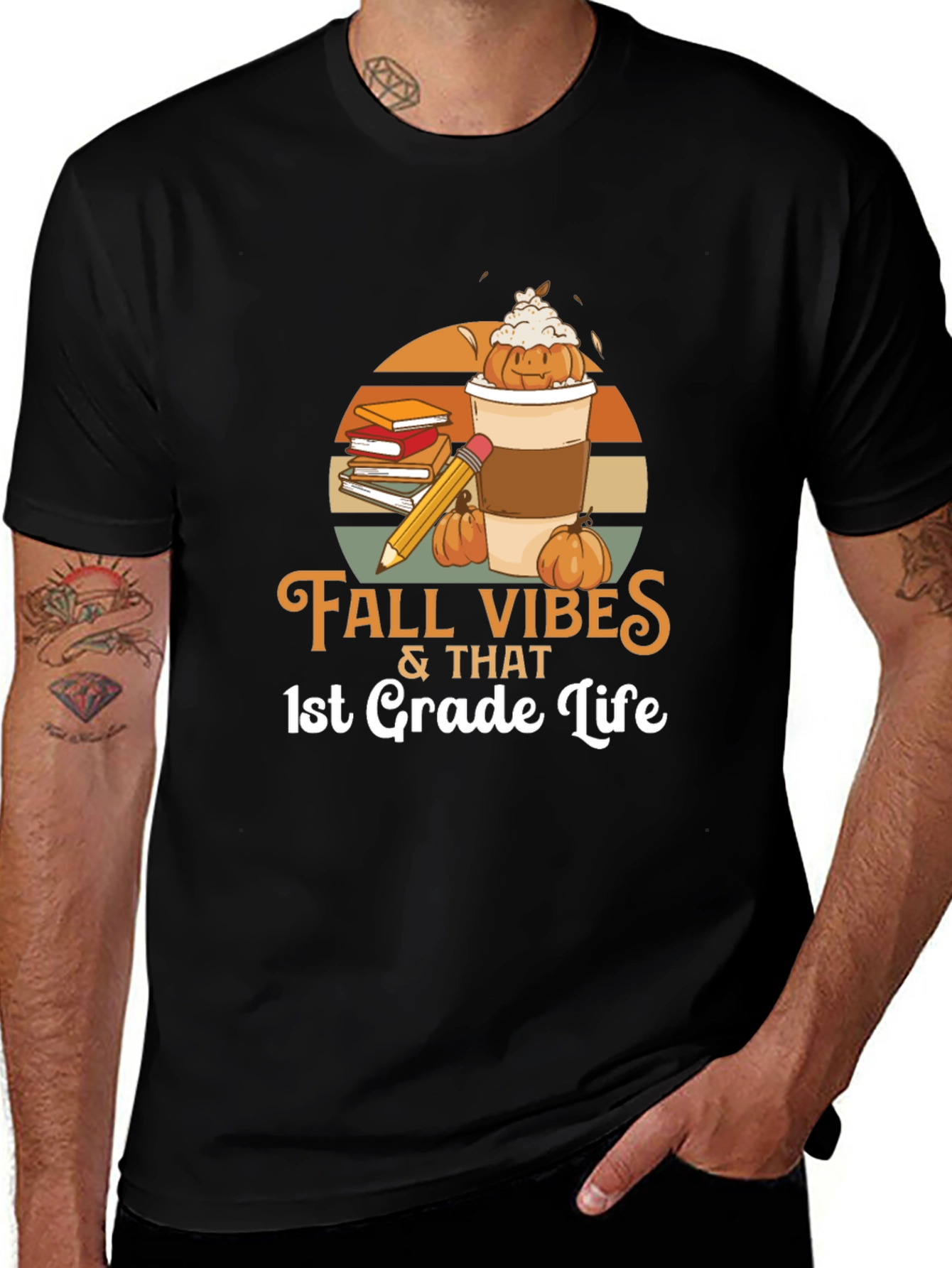 Fall Vibes 1st Grade Teacher T-Shirt