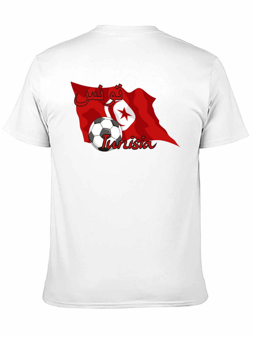Tunisia Soccer Flag Graphic T-Shirt