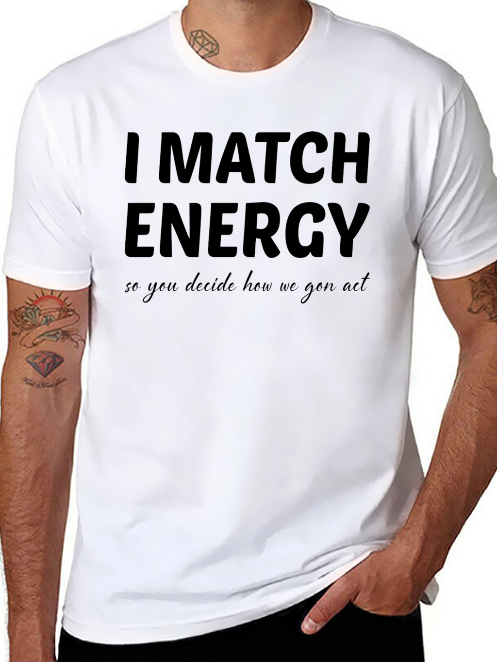 I Match Energy Black T-Shirt