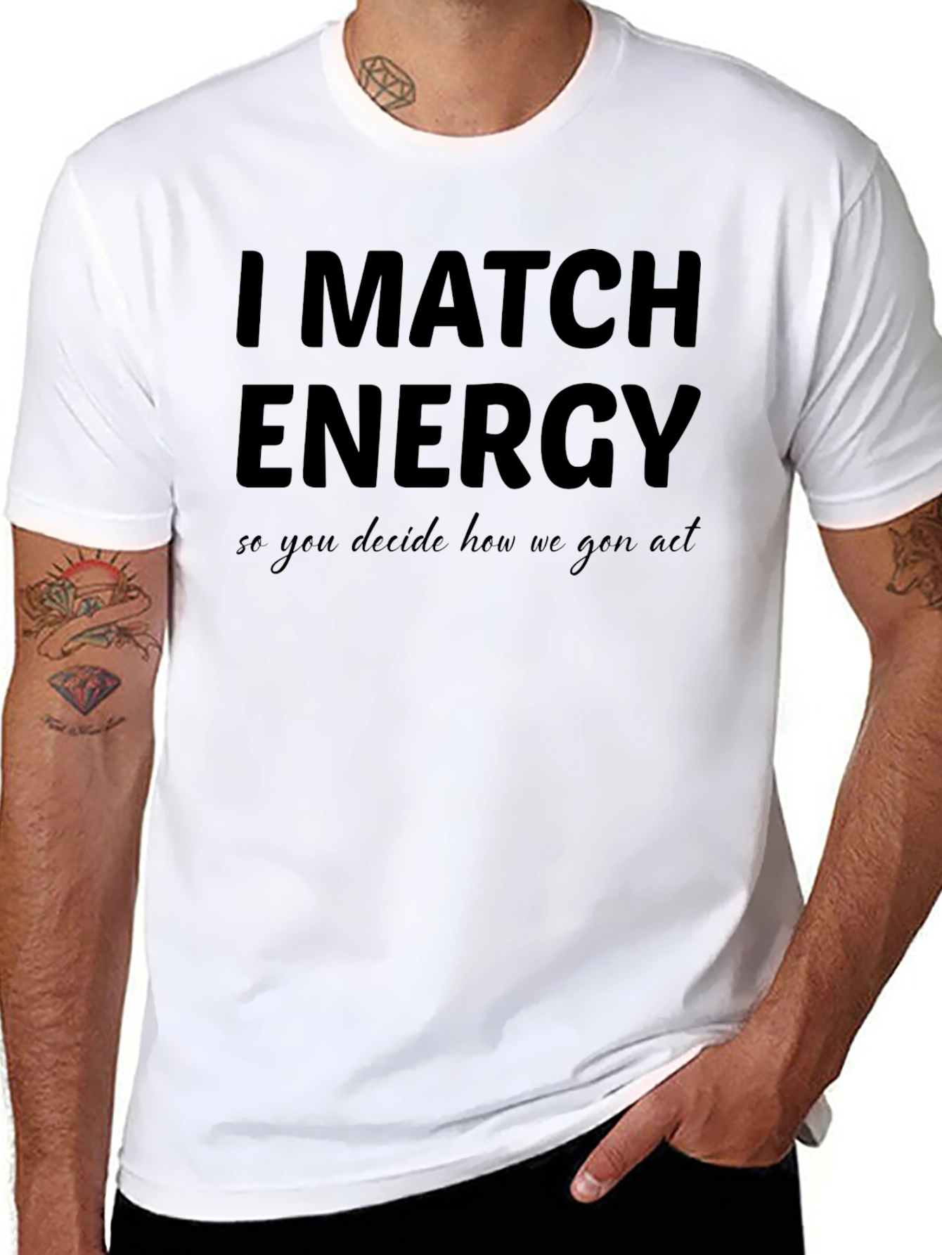 I Match Energy Black T-Shirt