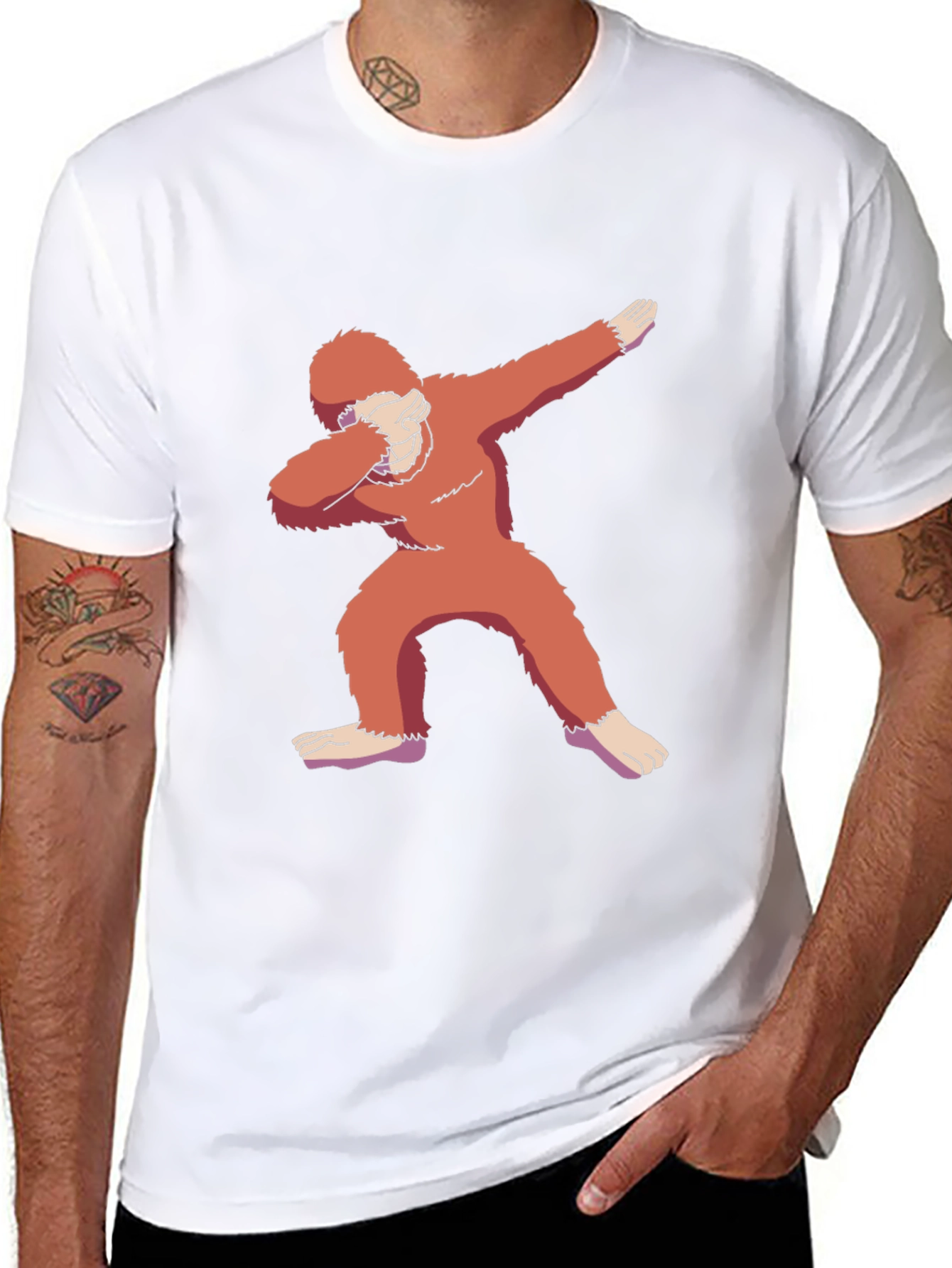 Dabbing Bigfoot T-Shirt - Cryptid Funny Tee