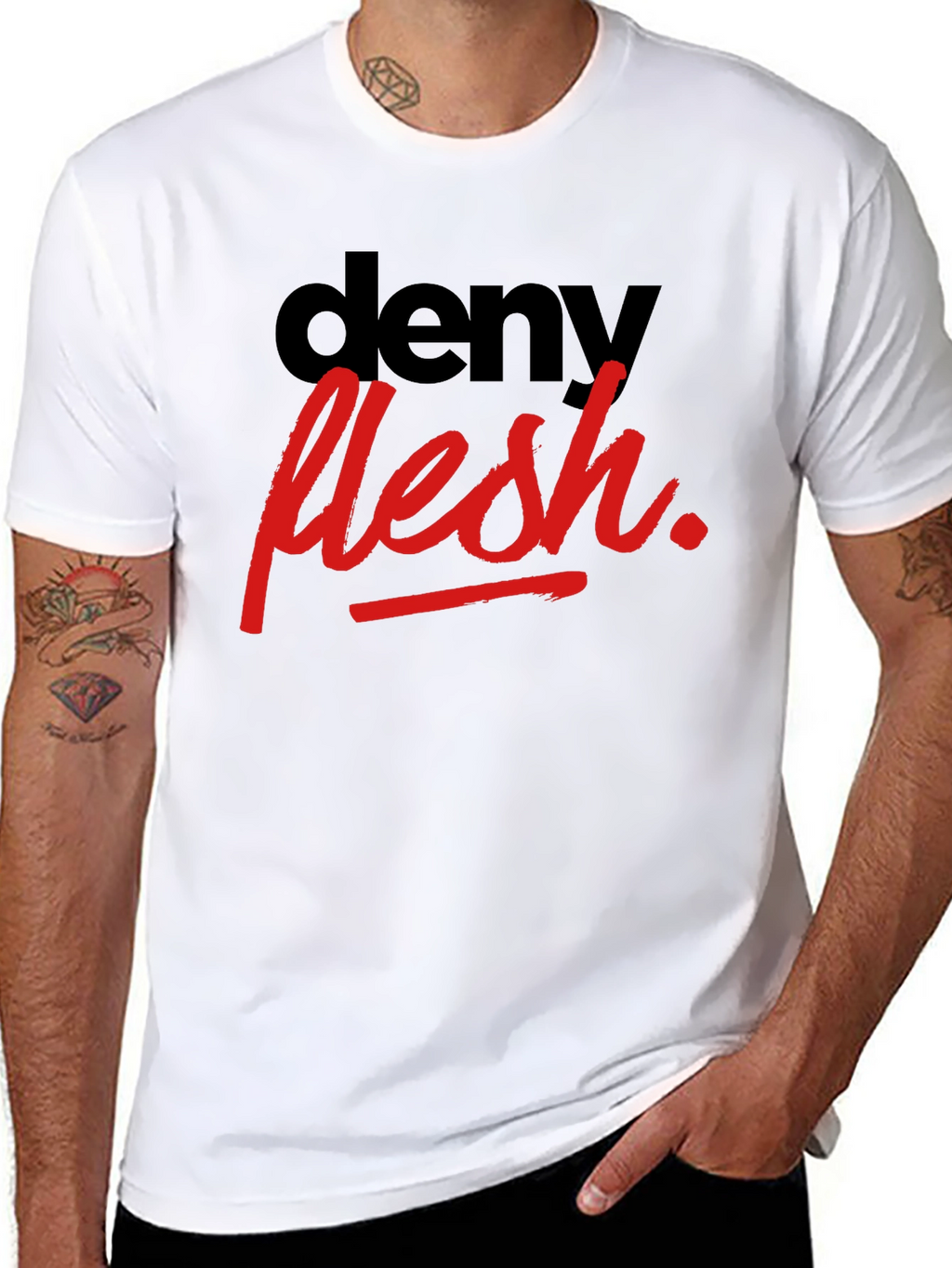 Deny Flesh Graphic Tee - Stylish & Edgy T-Shirt