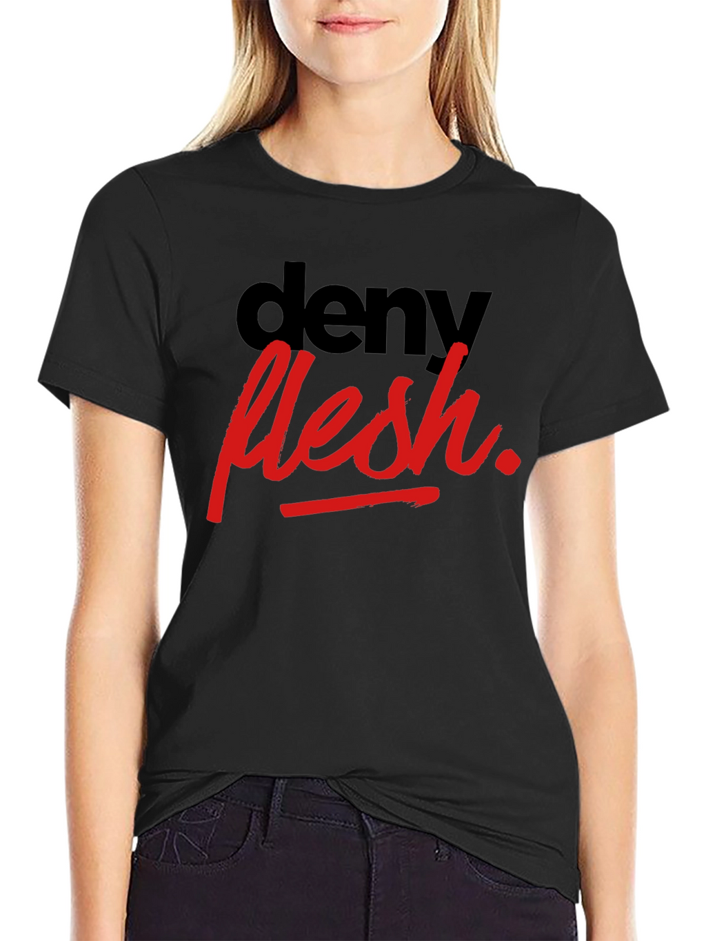 Deny Flesh Graphic Tee - Stylish & Edgy T-Shirt