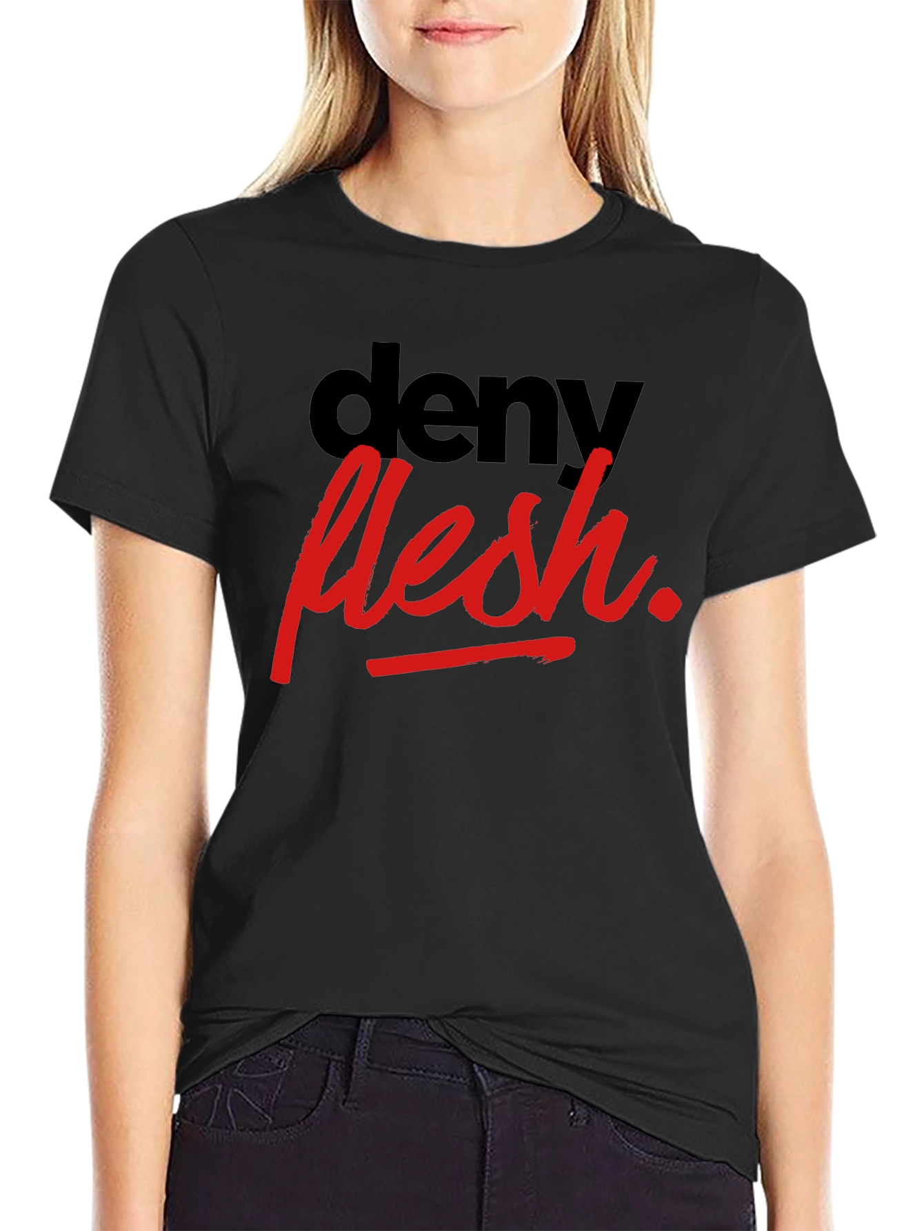 Deny Flesh Graphic Tee - Stylish & Edgy T-Shirt