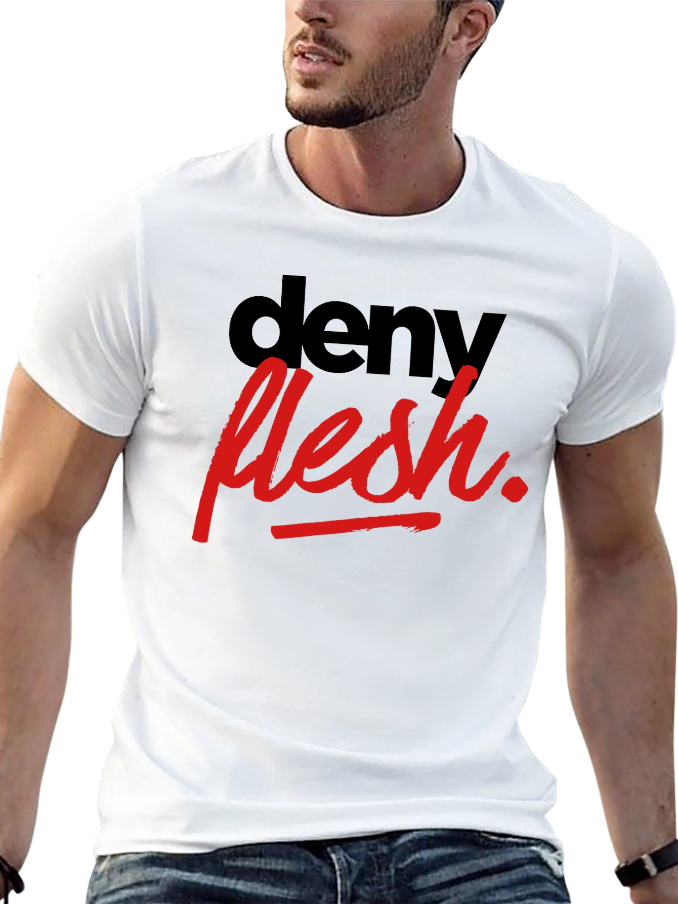Deny Flesh Graphic Tee - Stylish & Edgy T-Shirt