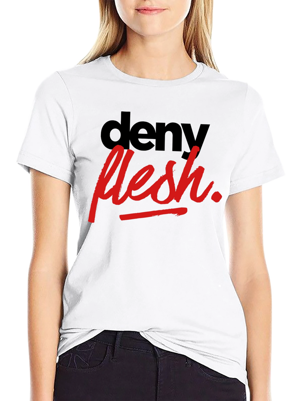 Deny Flesh Graphic Tee - Stylish & Edgy T-Shirt