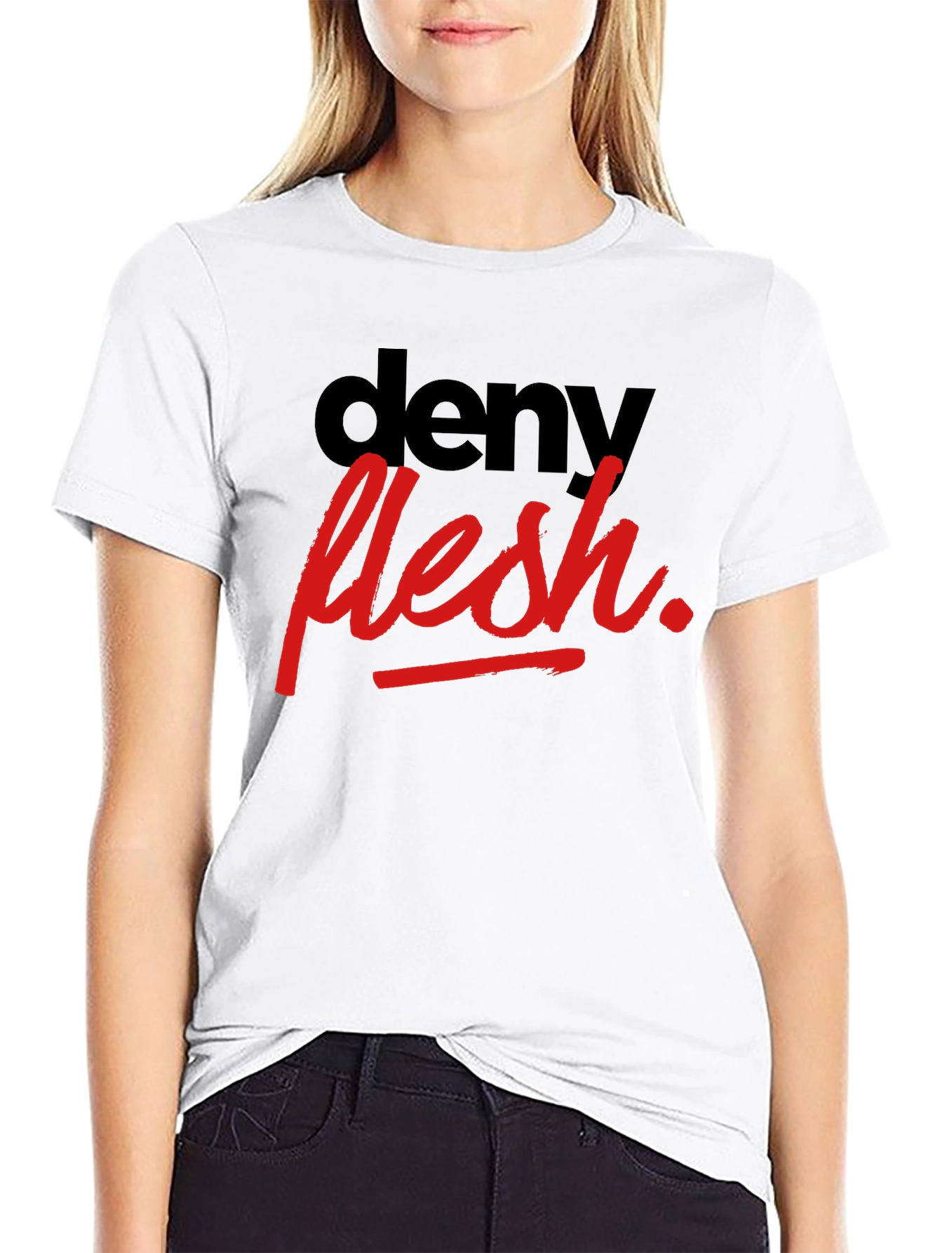Deny Flesh Graphic Tee - Stylish & Edgy T-Shirt