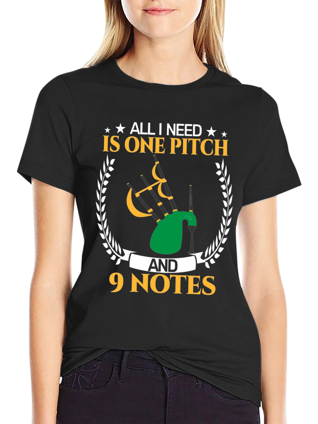 Bagpipe Musician T-Shirt - One Pitch & 9 Notes