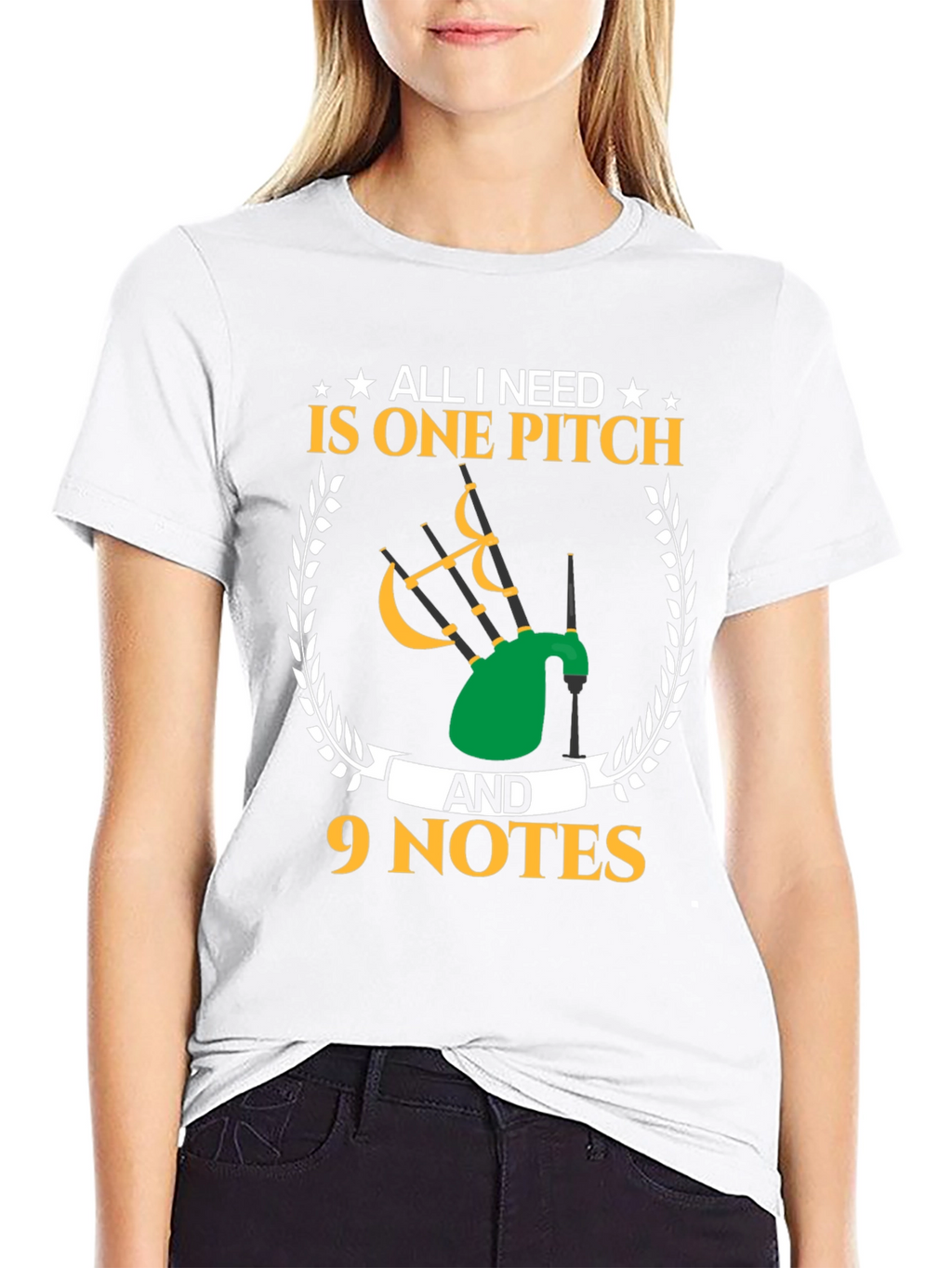 Bagpipe Musician T-Shirt - One Pitch & 9 Notes
