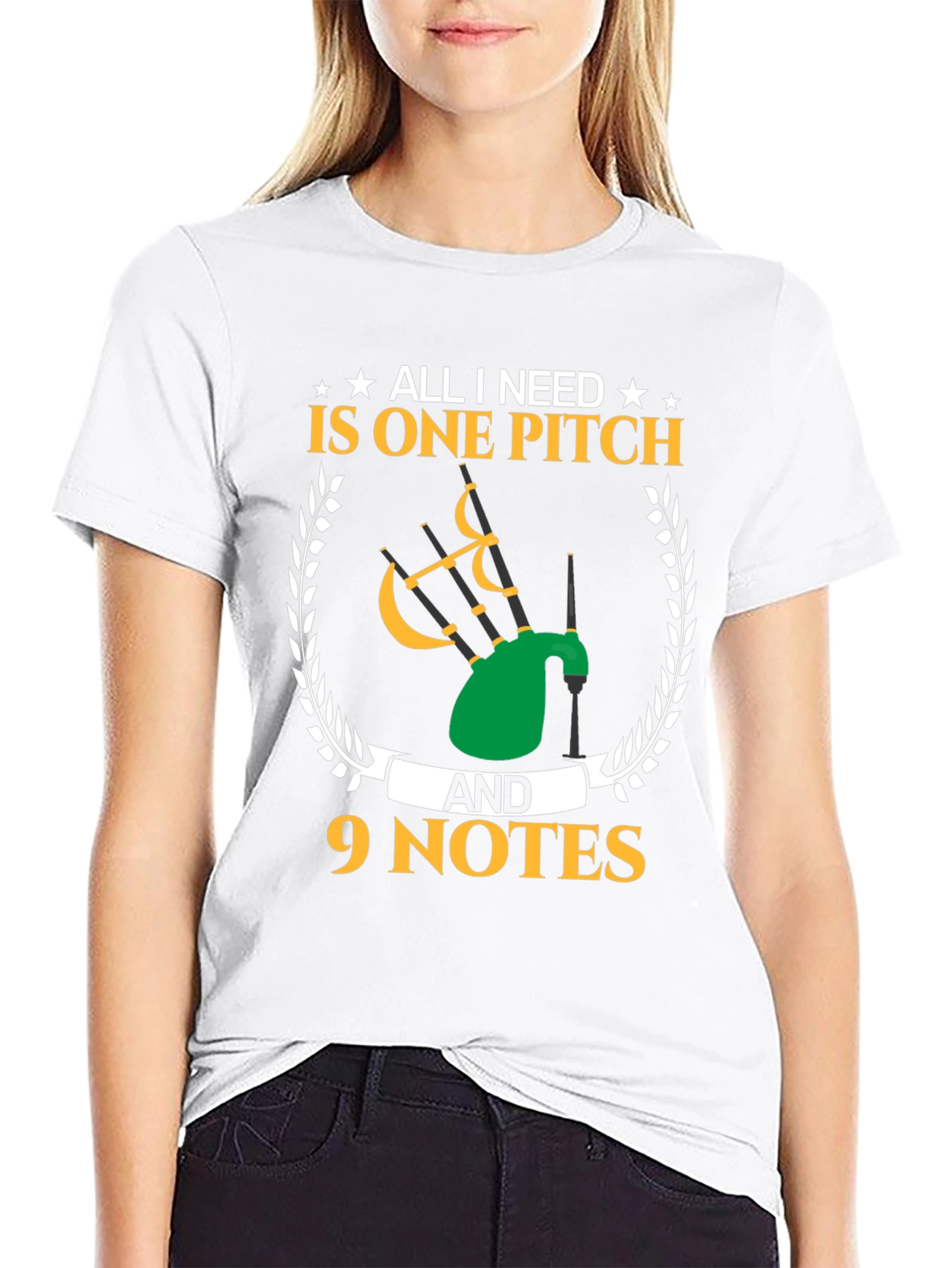 Bagpipe Musician T-Shirt - One Pitch & 9 Notes