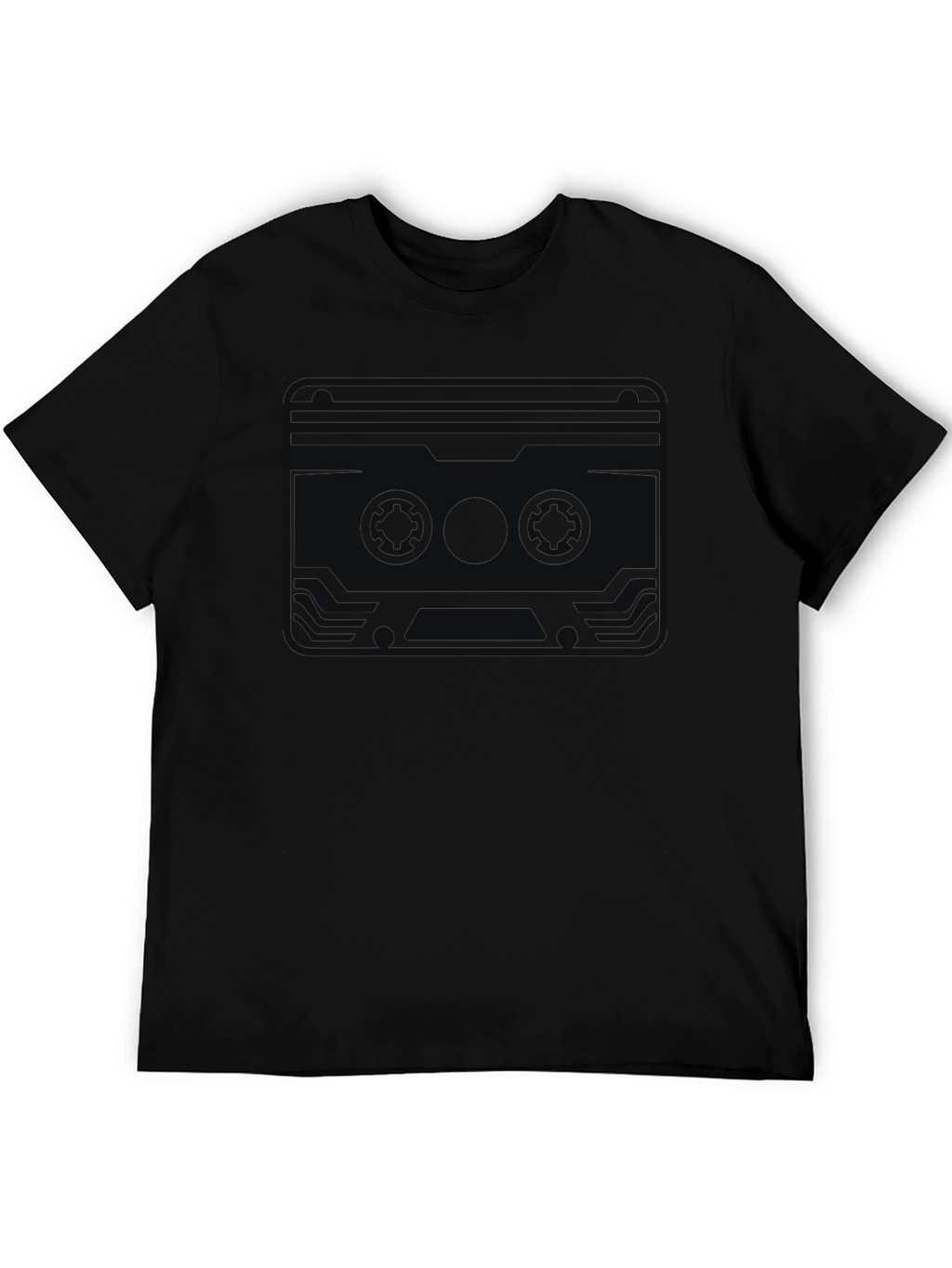 Retro Cassette Graphic T-Shirt - Classic Black Tee