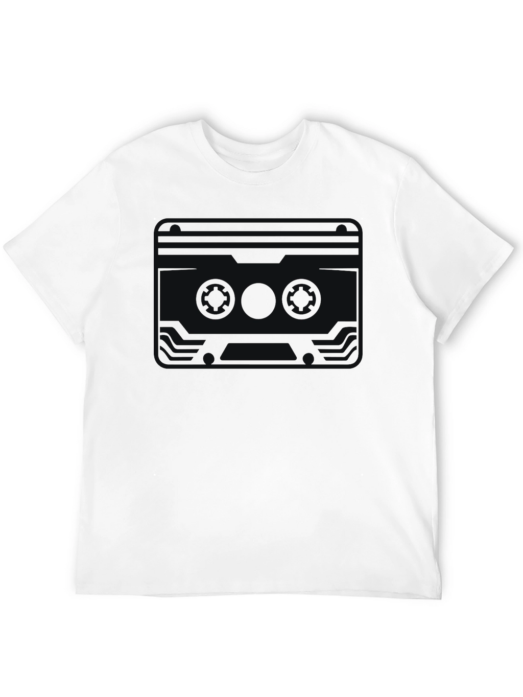 Retro Cassette Graphic T-Shirt - Classic Black Tee