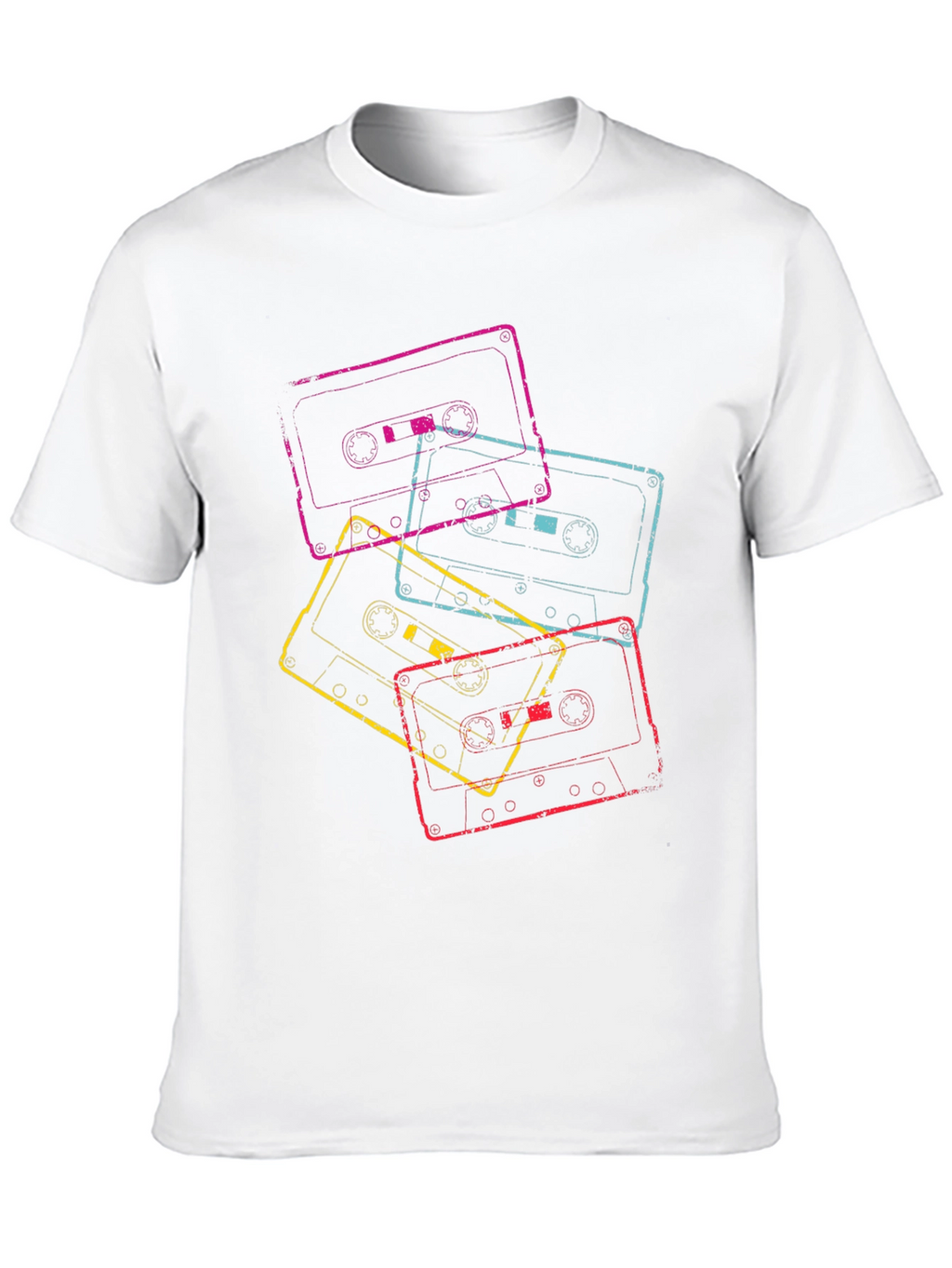 Retro Cassette Tape Graphic Tee - Black