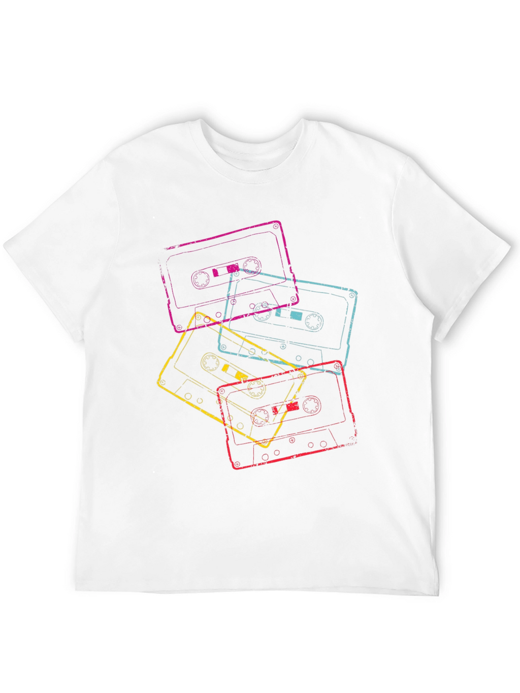 Retro Cassette Tape Graphic Tee - Black