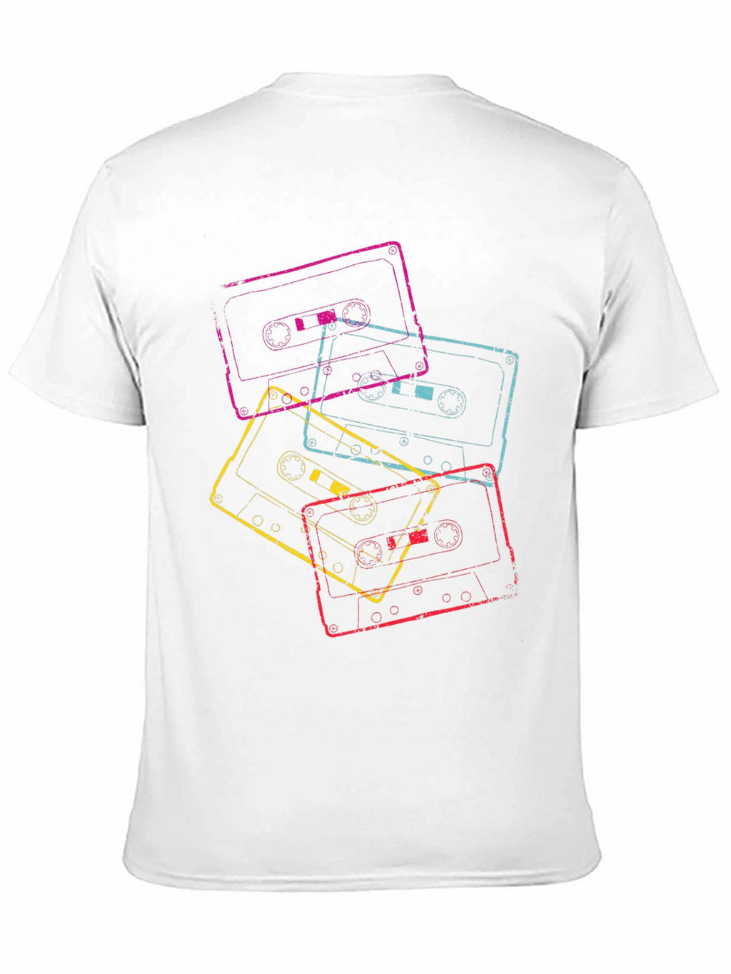 Retro Cassette Tape Graphic Tee - Black
