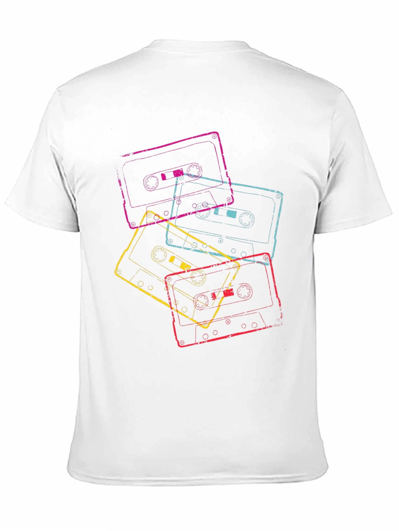 Retro Cassette Tape Graphic Tee - Black