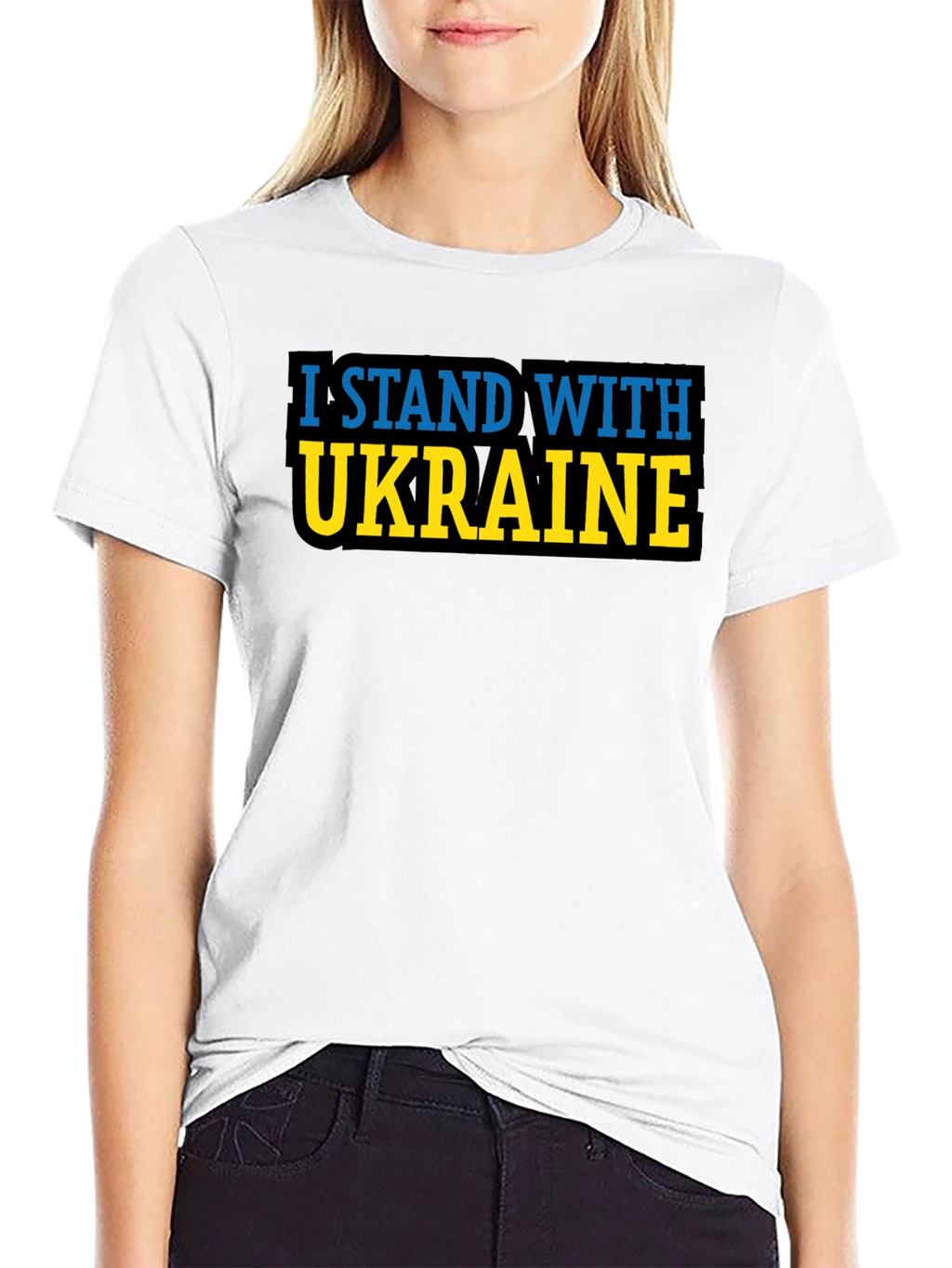 I Stand With Ukraine T-Shirt - Black