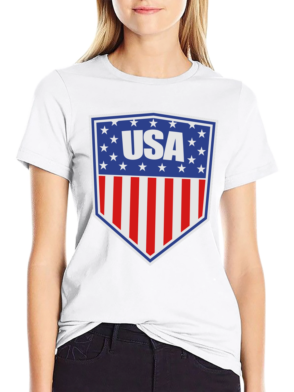 USA Patriotic T-Shirt - American Flag Design