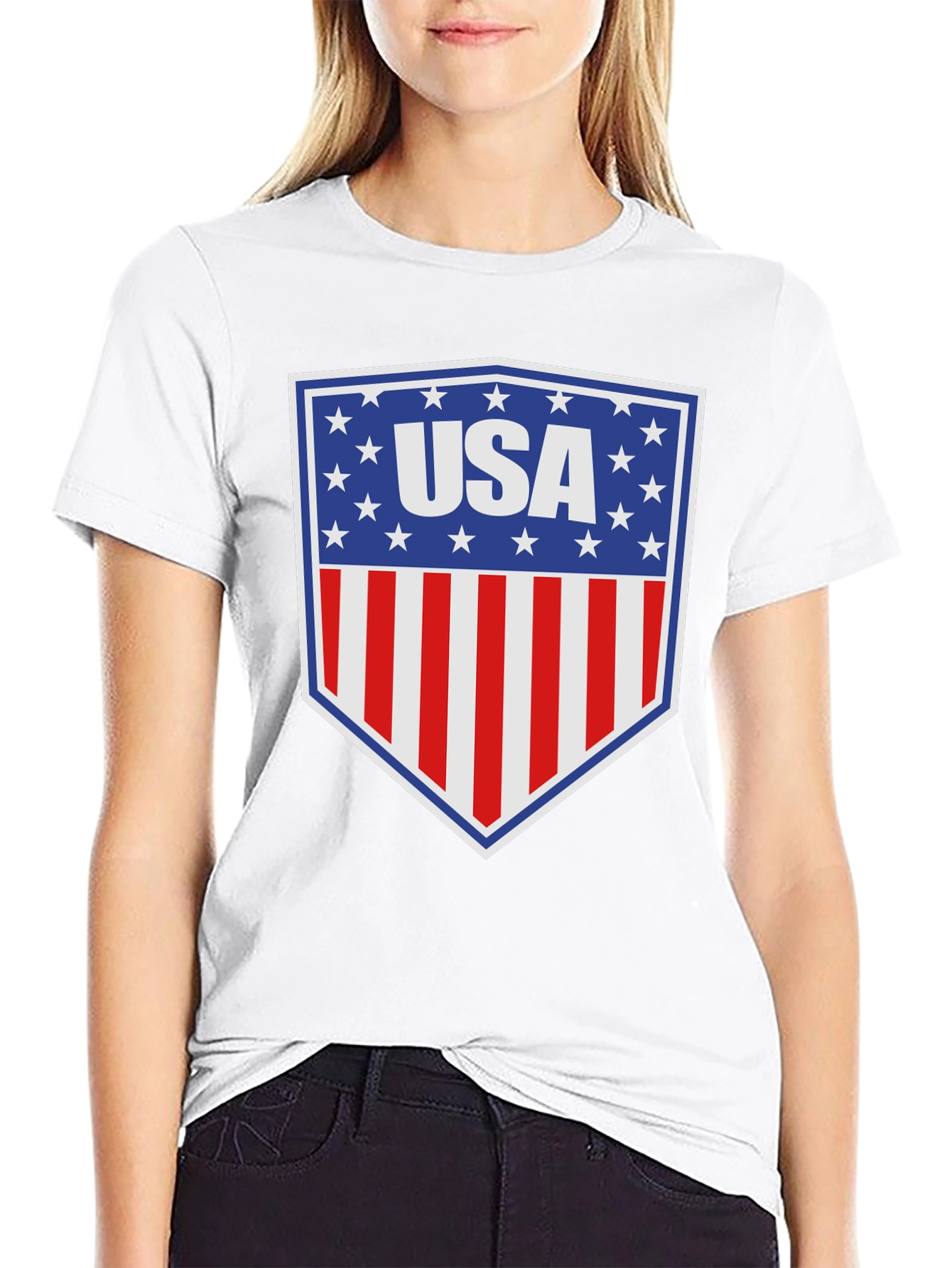USA Patriotic T-Shirt - American Flag Design