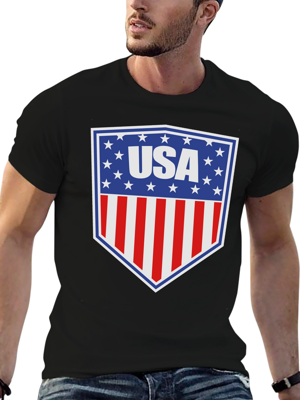 USA Patriotic T-Shirt - American Flag Design