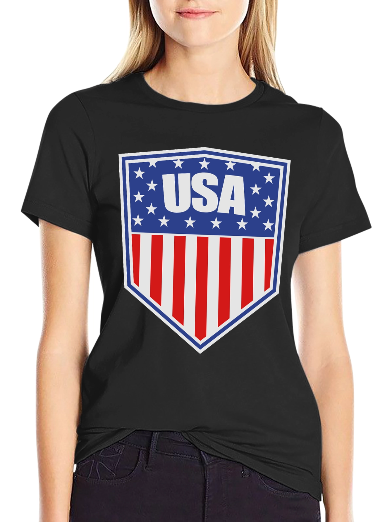 USA Patriotic T-Shirt - American Flag Design