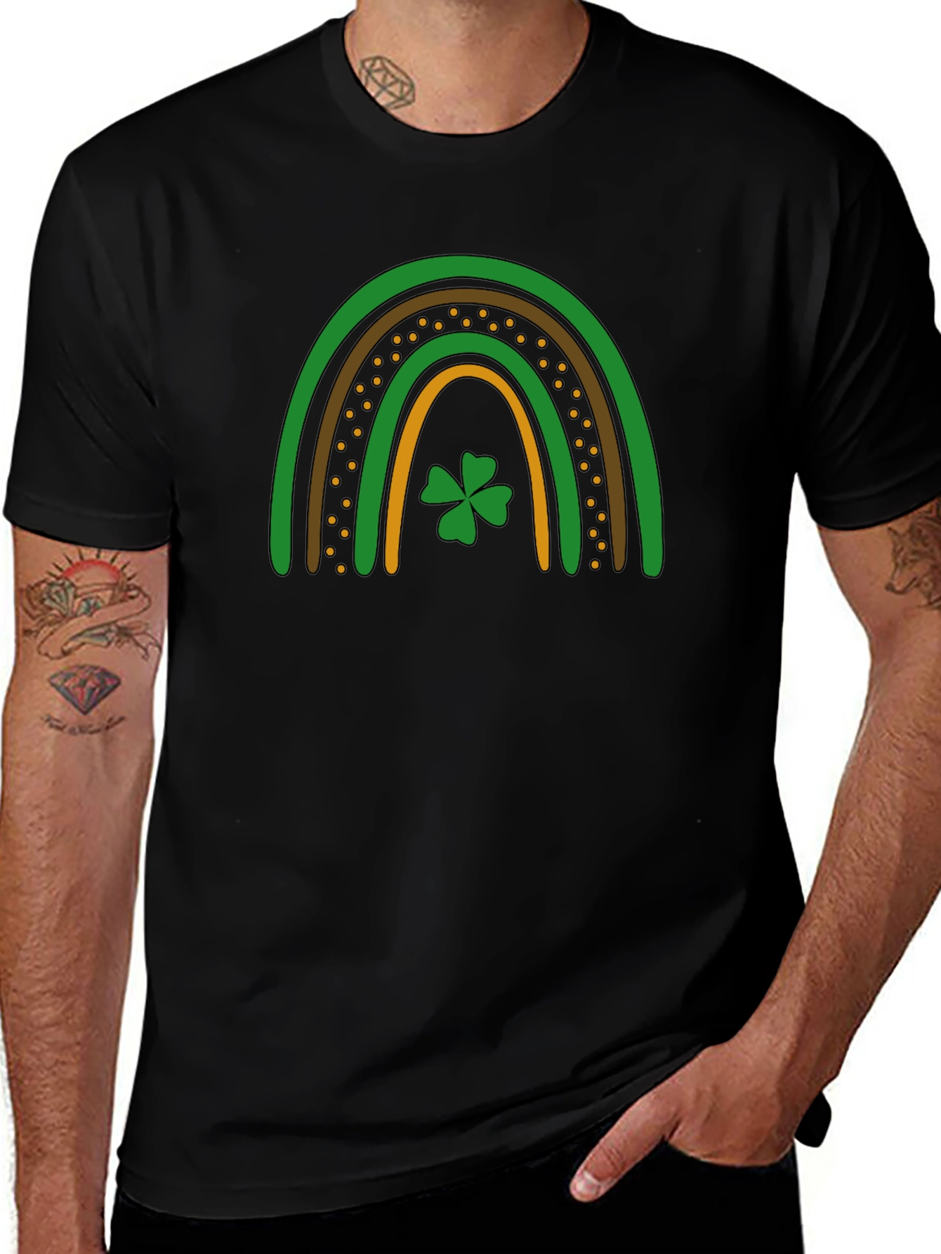 St. Patricks Day Rainbow Shamrock T-Shirt