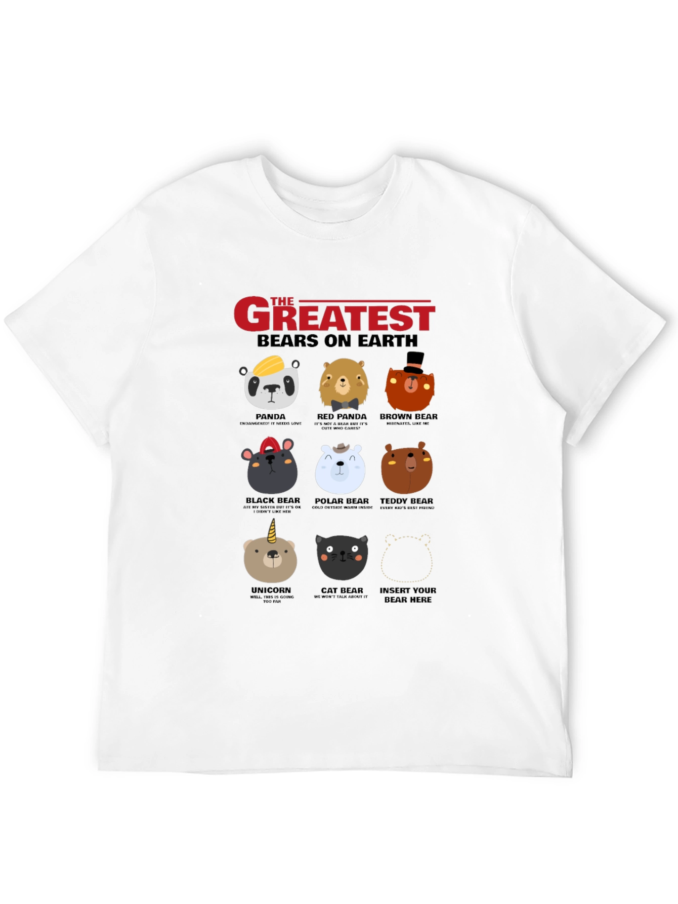 Greatest Bears on Earth Graphic T-Shirt