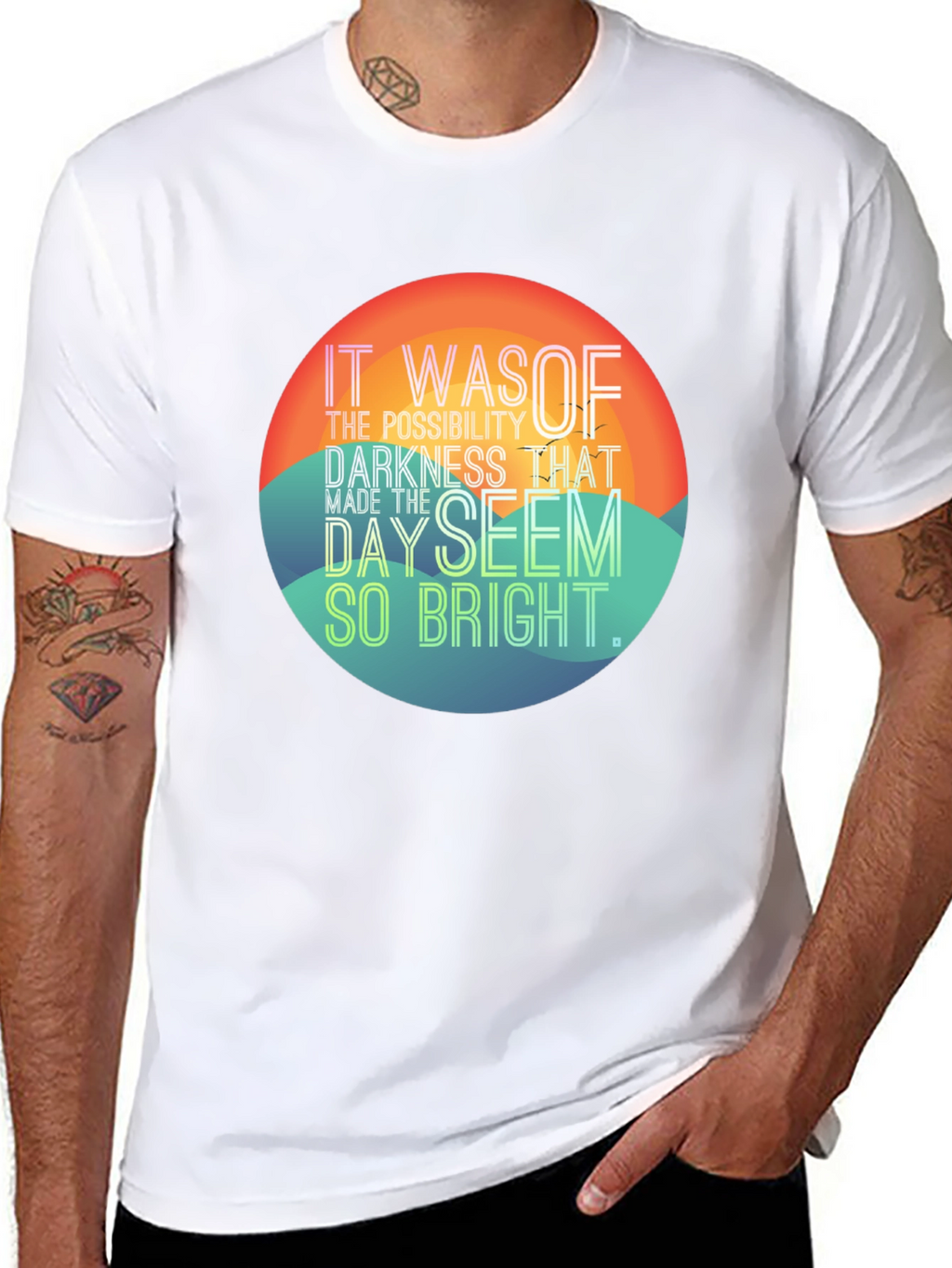 Motivational Graphic Tee - Bright Day Saying