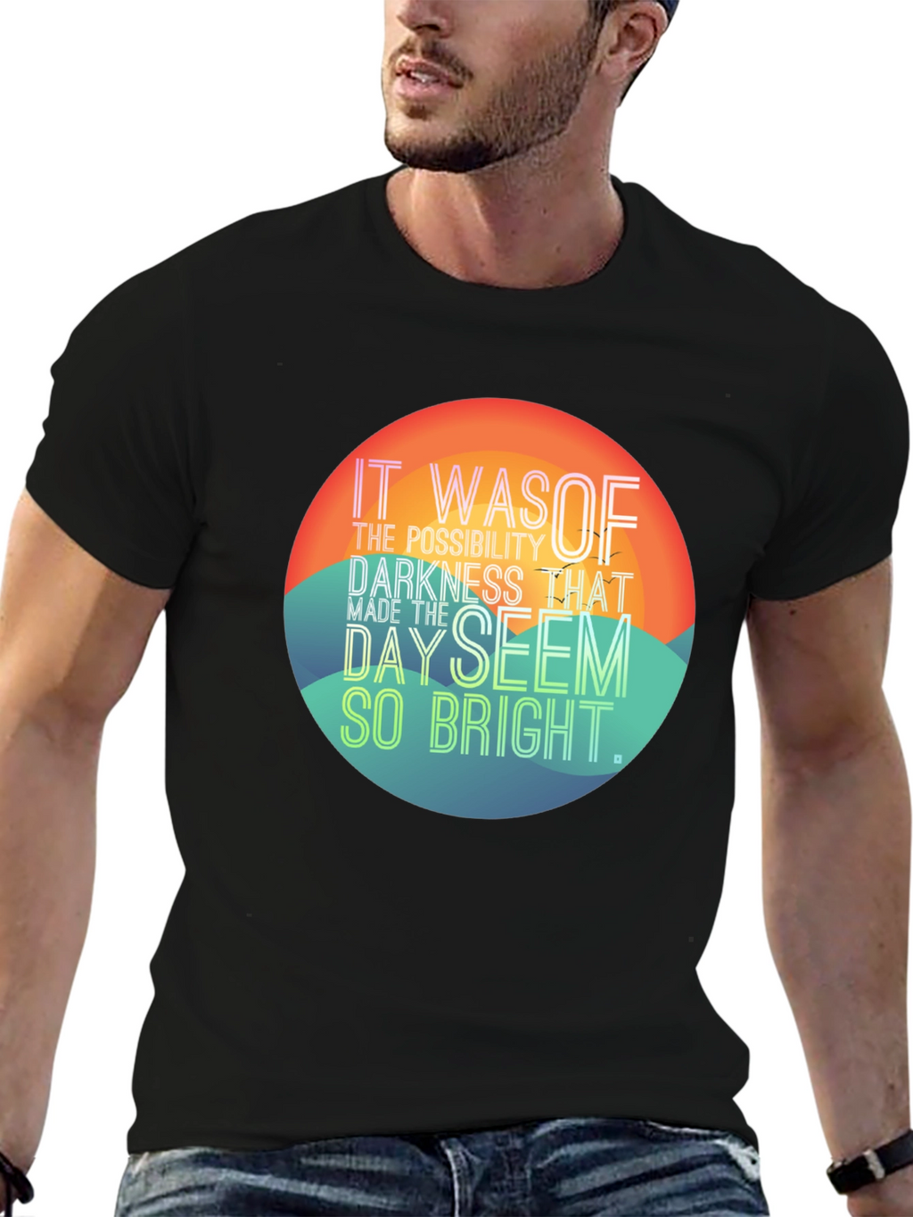 Motivational Graphic Tee - Bright Day Saying