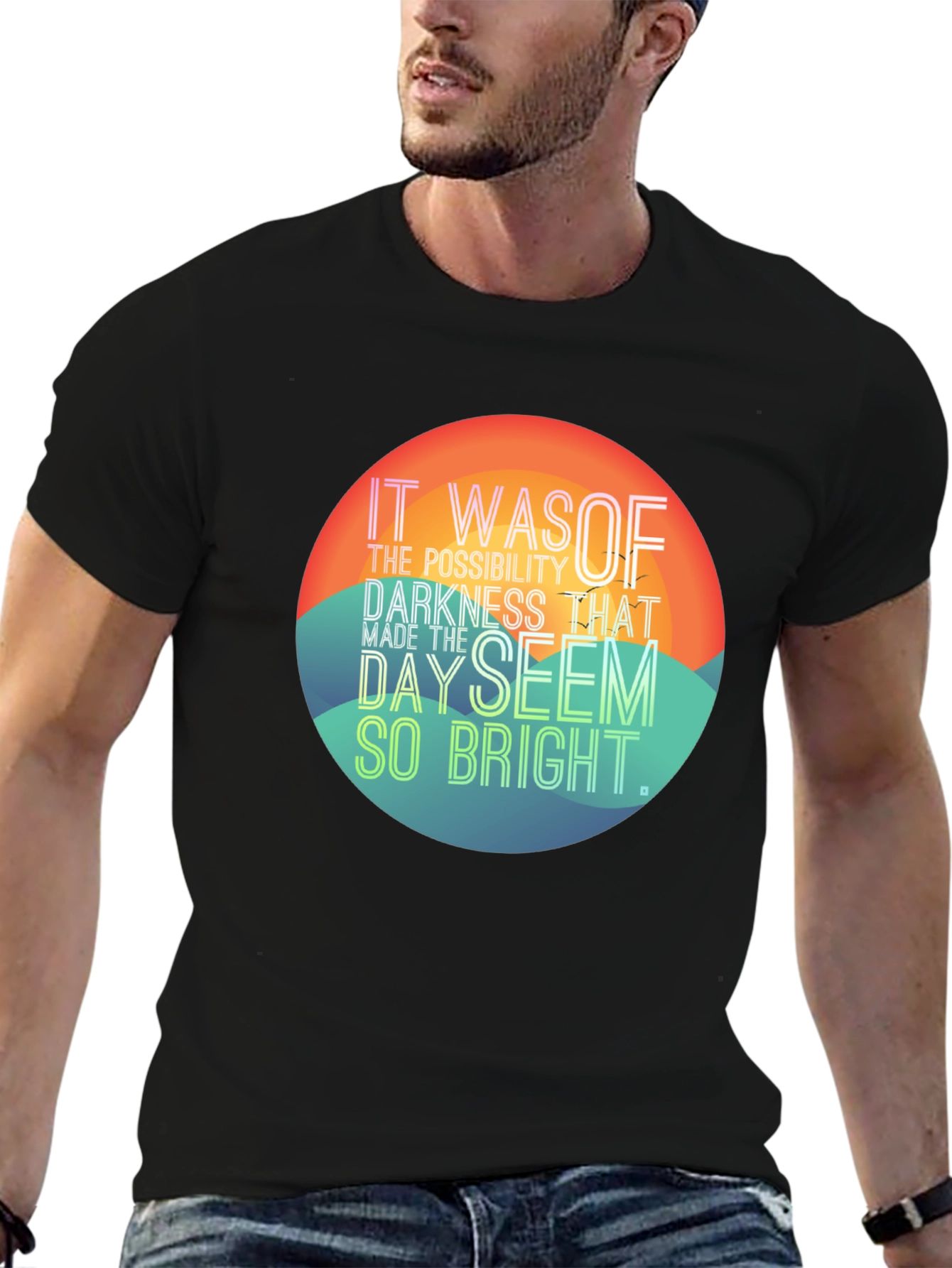Motivational Graphic Tee - Bright Day Saying