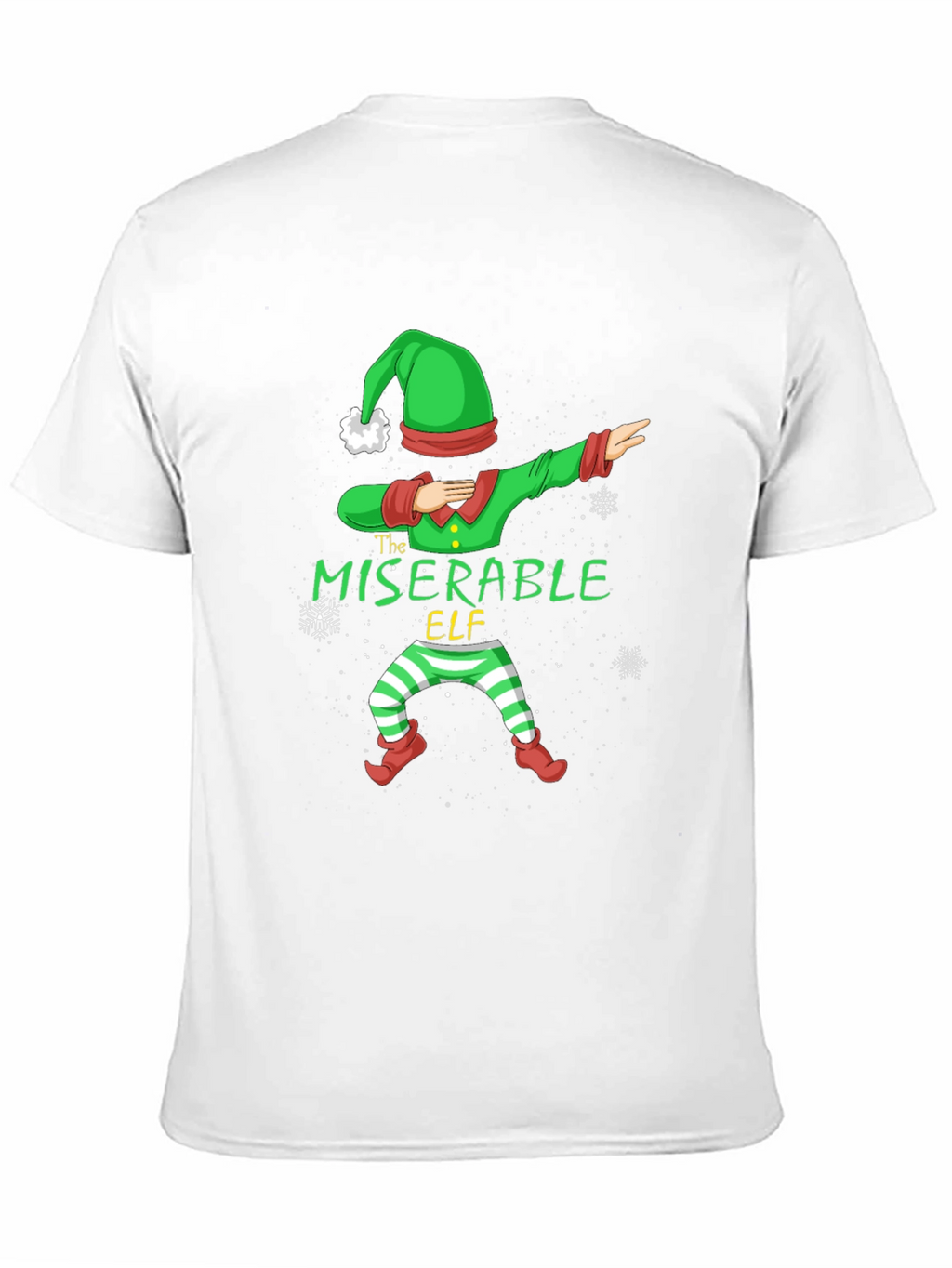 Miserable Elf Dabbing Graphic Tee - Holiday Humor