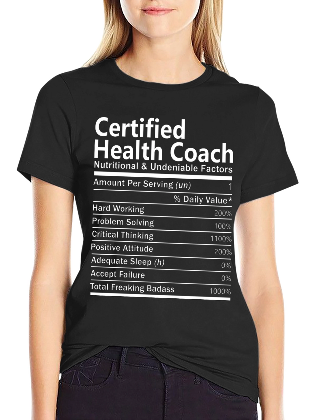 Certified Health Coach Nutrition Facts T-Shirt