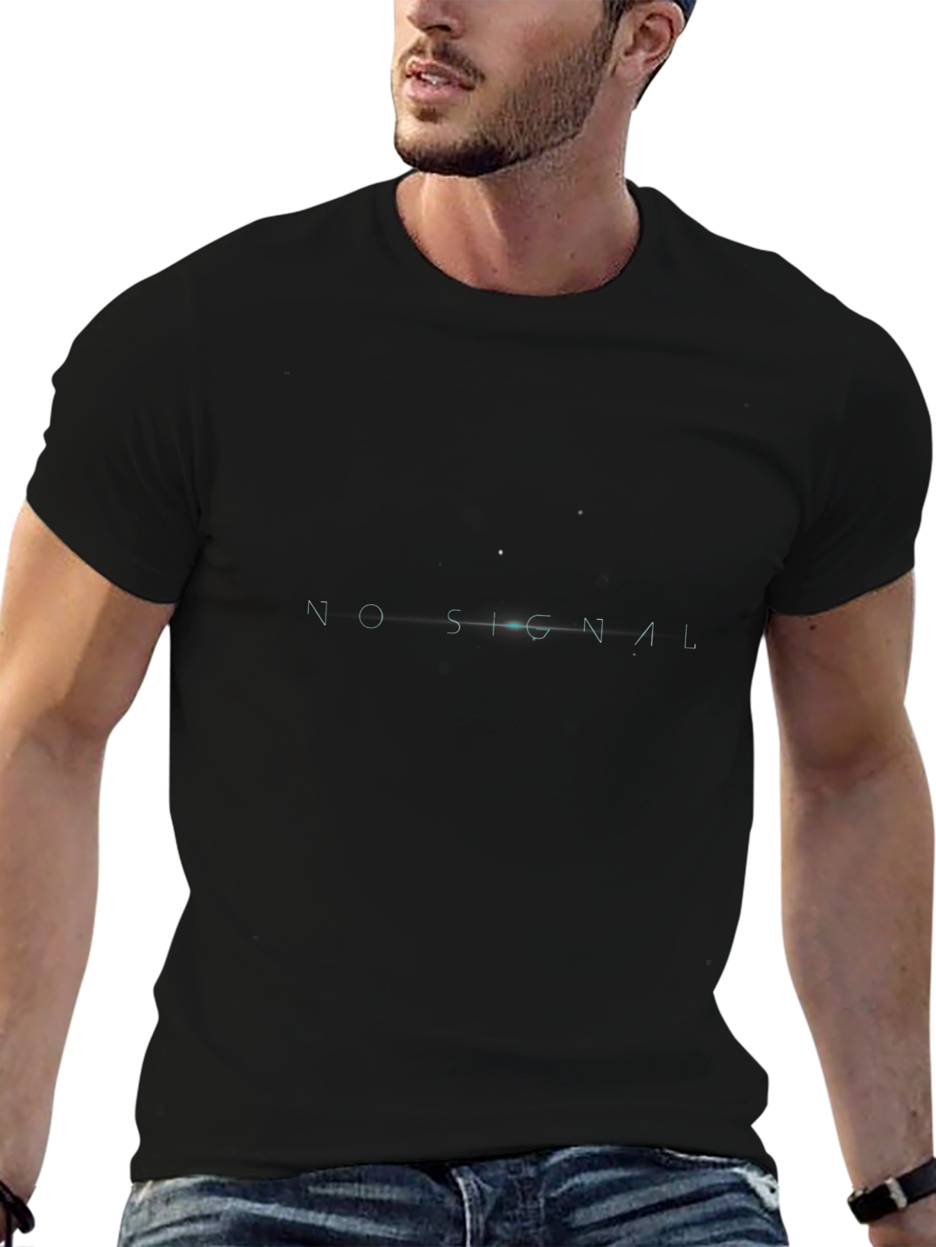 No Signal T-Shirt Black Modern Style