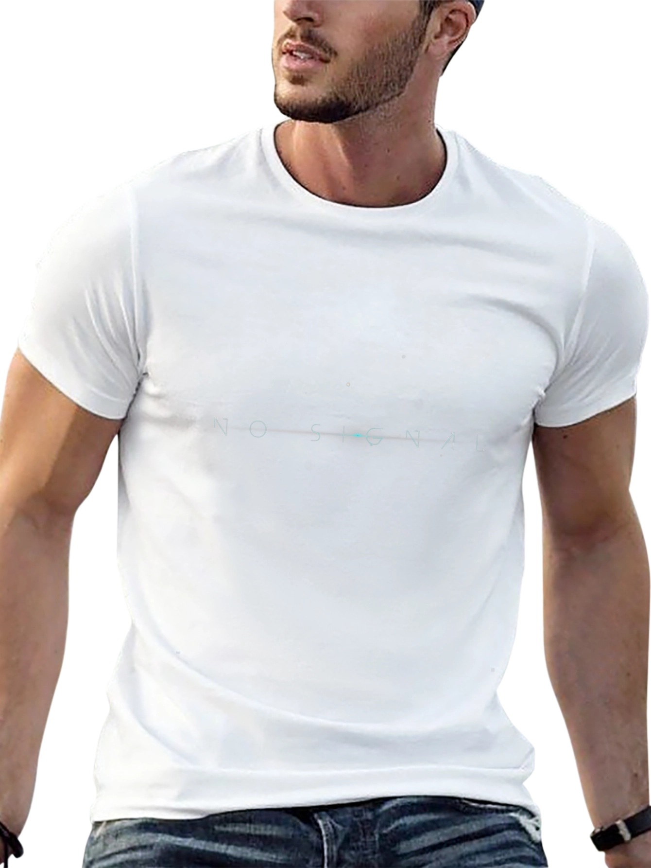 No Signal T-Shirt Black Modern Style
