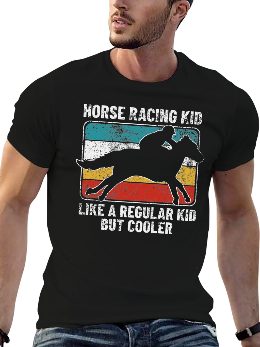 Horse Racing Kid T-Shirt - Cool Equestrian Tee