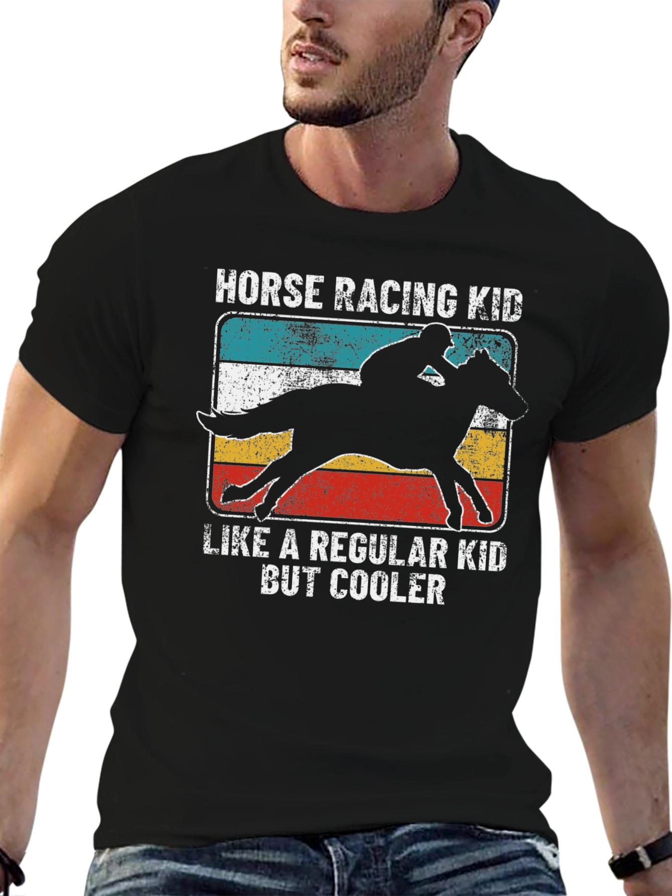 Horse Racing Kid T-Shirt - Cool Equestrian Tee